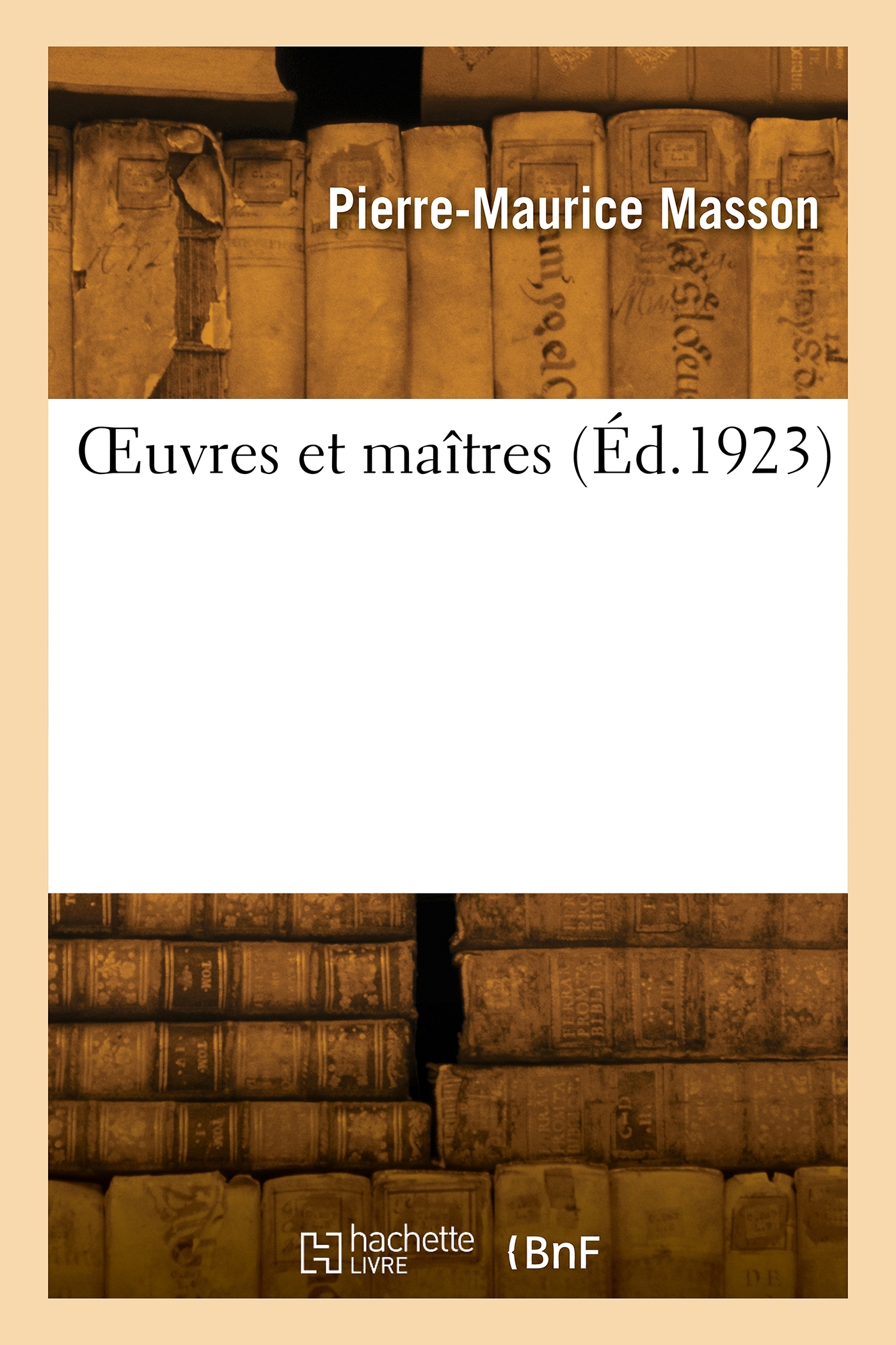 OEUVRES ET MAITRES