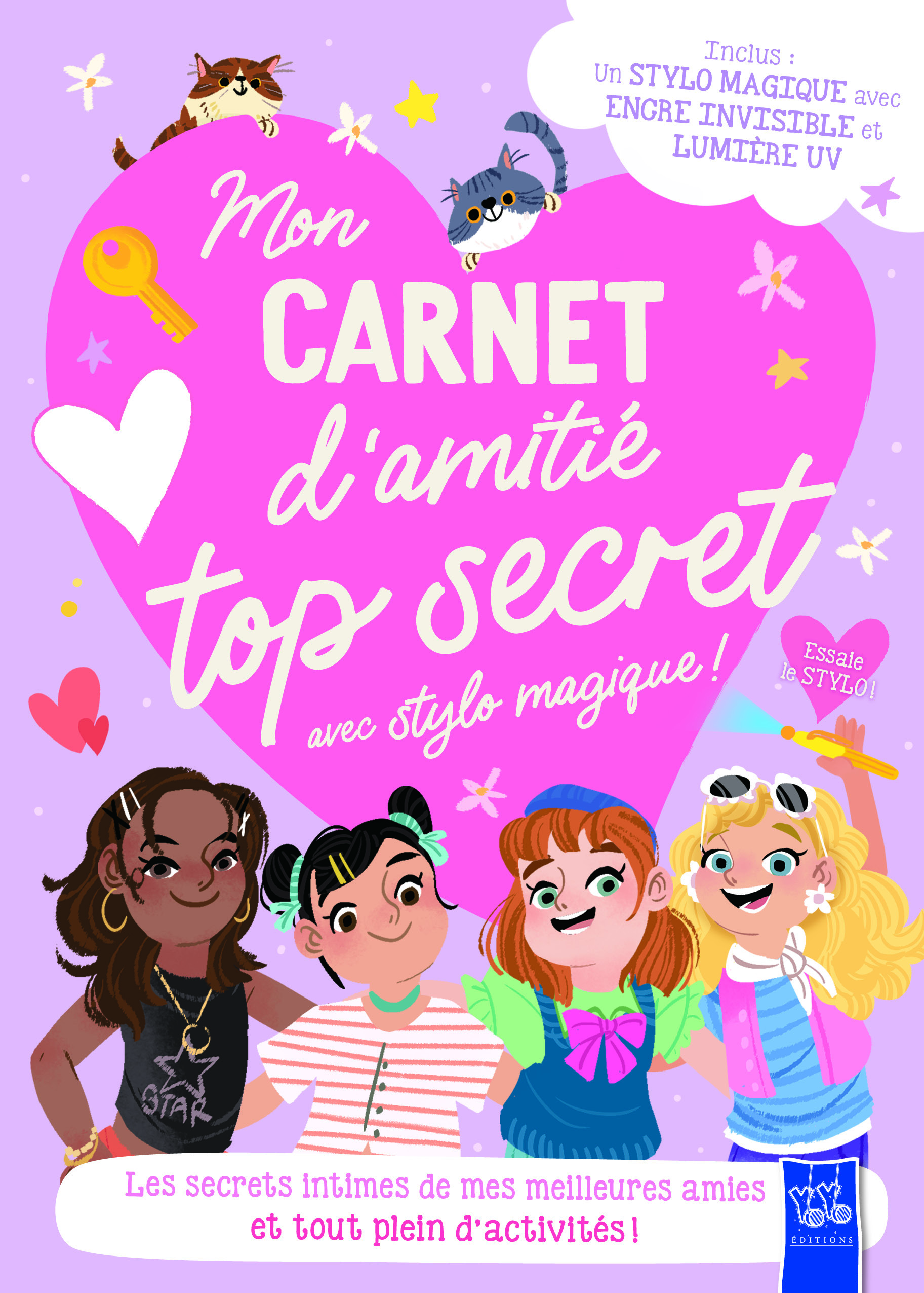 MON CARNET D´AMITIE TOP SECRET AVEC STYLO MAGIQUE ! - LES SECRETS INTIMES DE MES MEILLEURS AMIES ET