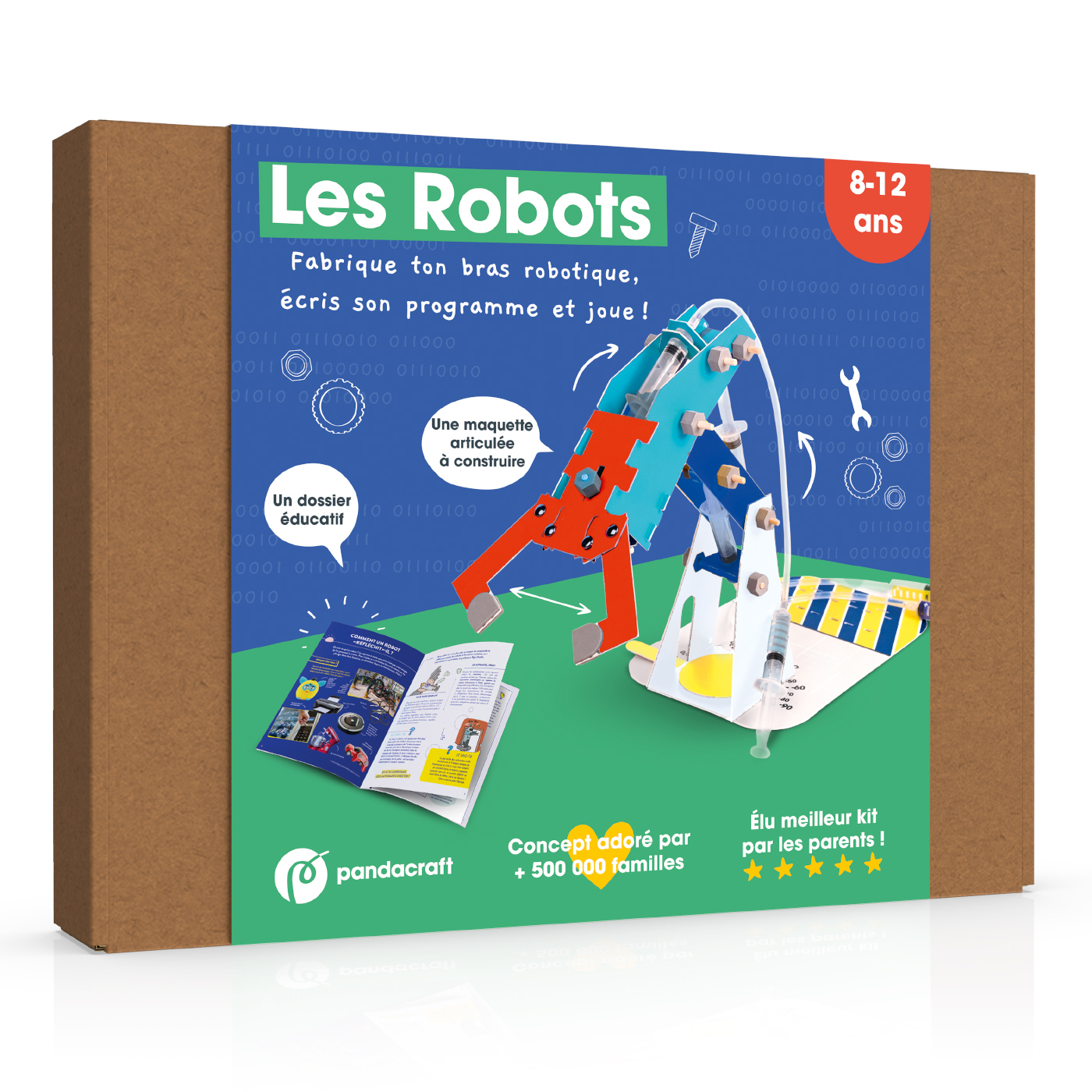 ROBOTS - KIT LUDO-EDUCATIF 8-12 ANS - FABRIQUE TON BRAS ROBOTIQUE ET JOUE EN LE FAISANT BOUGER