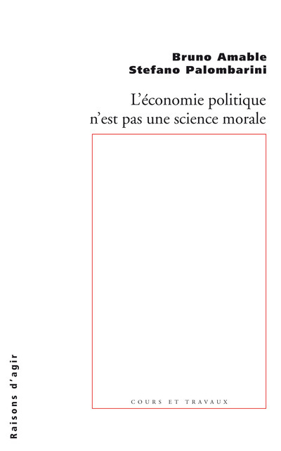 ECONOMIE POLITIQUE N'EST PAS UNE SCIENCE