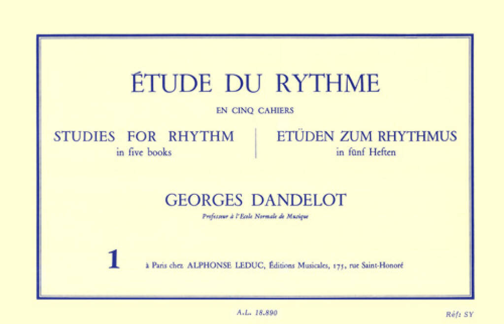ETUDE DU RYTHME VOLUME 1
