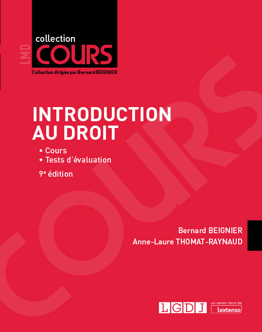 INTRODUCTION AU DROIT - COURS - TESTS D´EVALUATION