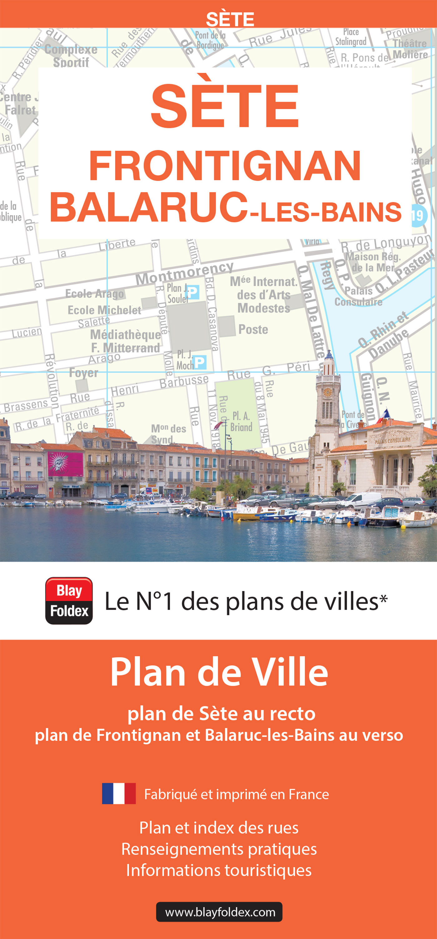 SETE, FRONTIGNAN, BALARUC - 2024 - PLAN DE VILLE