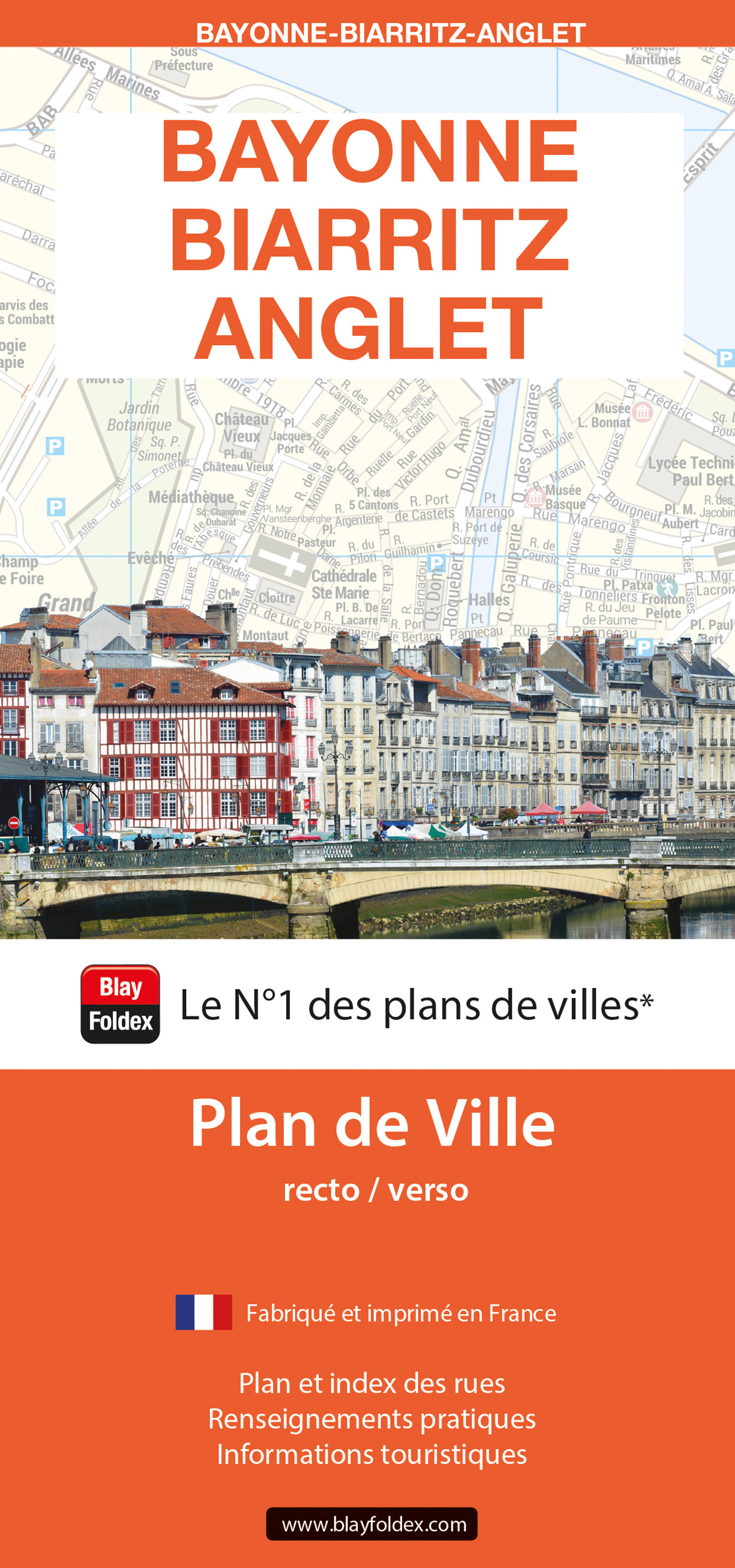 BAYONNE-BIARRITZ-ANGLET 2024 - PLAN DE VILLE