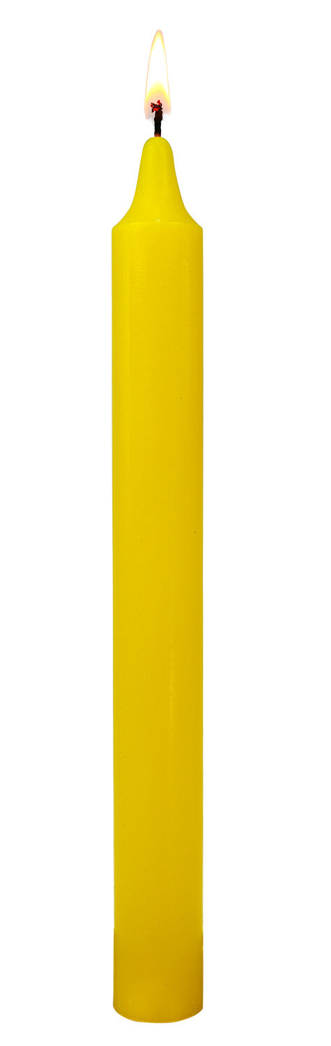 PACK DE 12 BOUGIES - JAUNE VIF