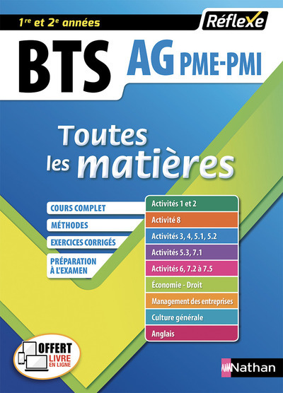BTS ASSISTANT DE GESTION PME-PMI - TOUTES LES MATIERES REFLEXE N10 - 2018