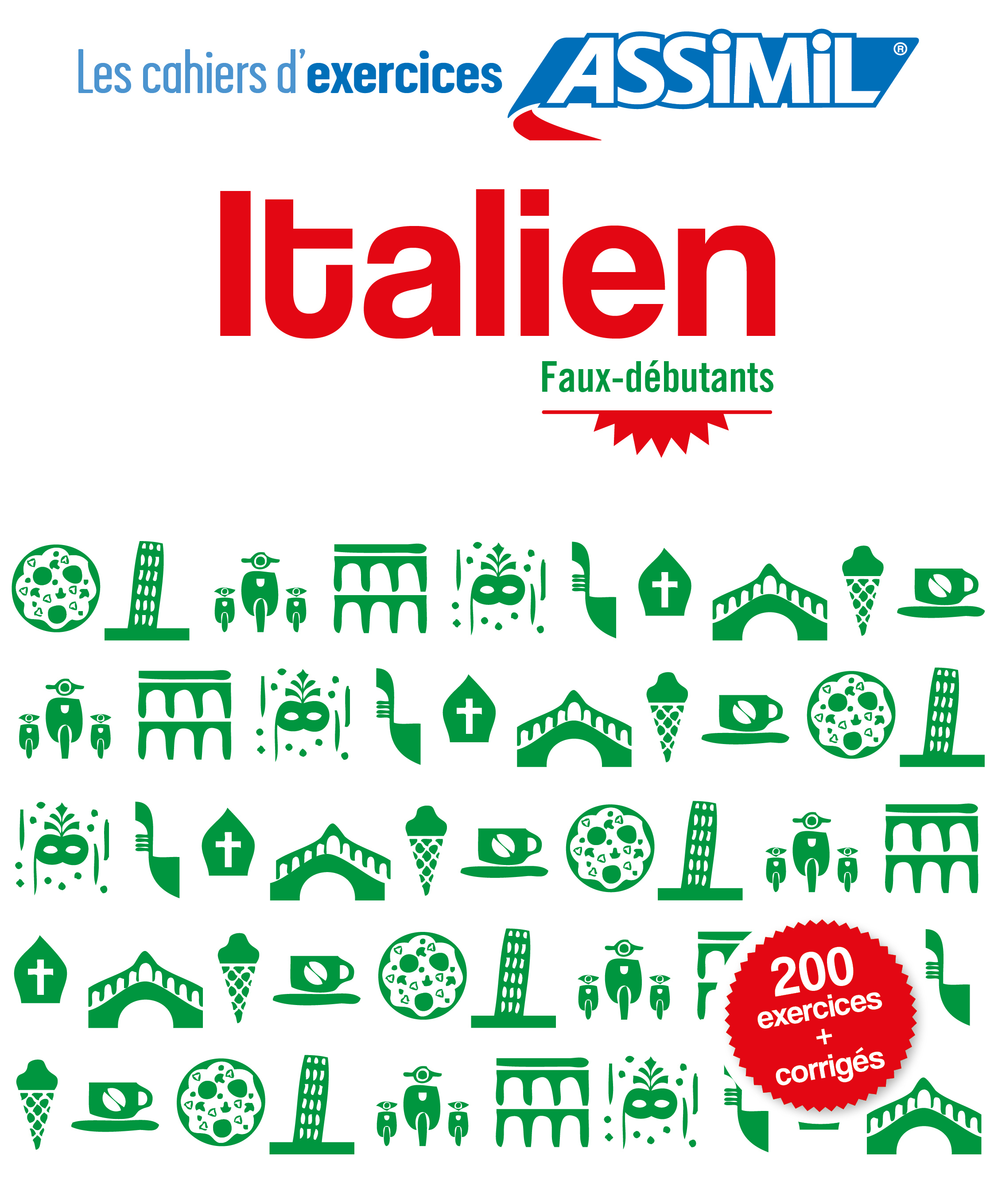CAHIER EXERCICES ITALIEN FAUX DEBUTANTS