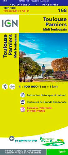 TOP100168 TOULOUSE / PAMIERS 1/100.000