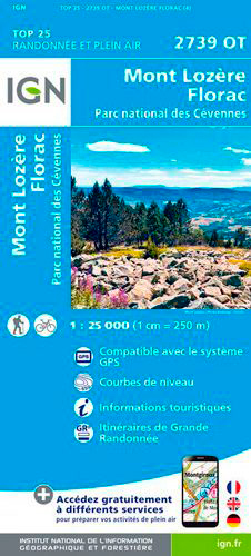 2739OT MONT LOZERE, FLORAC, PN DES CEVENNES / RECTO
