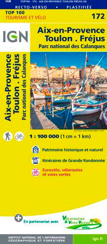 TOP100172 AIX-EN-PROVENCE/MARSEILLE/FREJUS 1/100.000