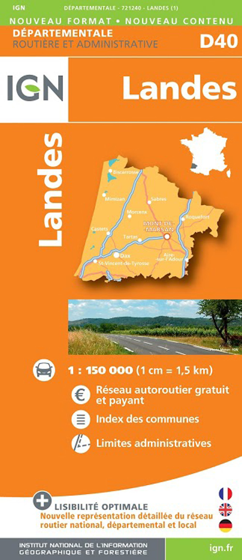 D40 LANDES 1/150.000