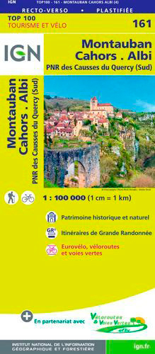 TOP100161 MONTAUBAN / CAHORS / ALBI 1/100.000