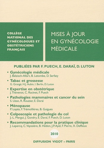 MISES A JOUR EN GYNECOLOGIE MEDICALE 2010