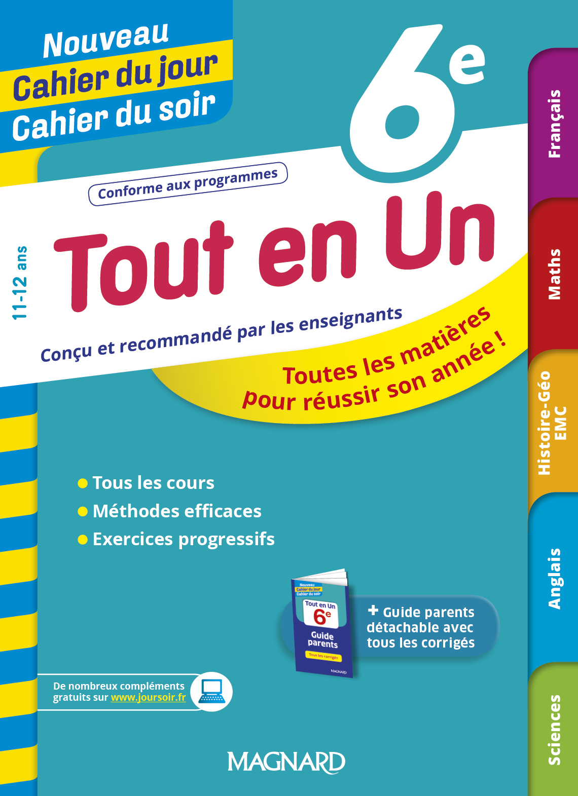 TOUT EN UN 6E - 2020 NOUVEAU CAHIER DU JOUR CAHIER DU SOIR