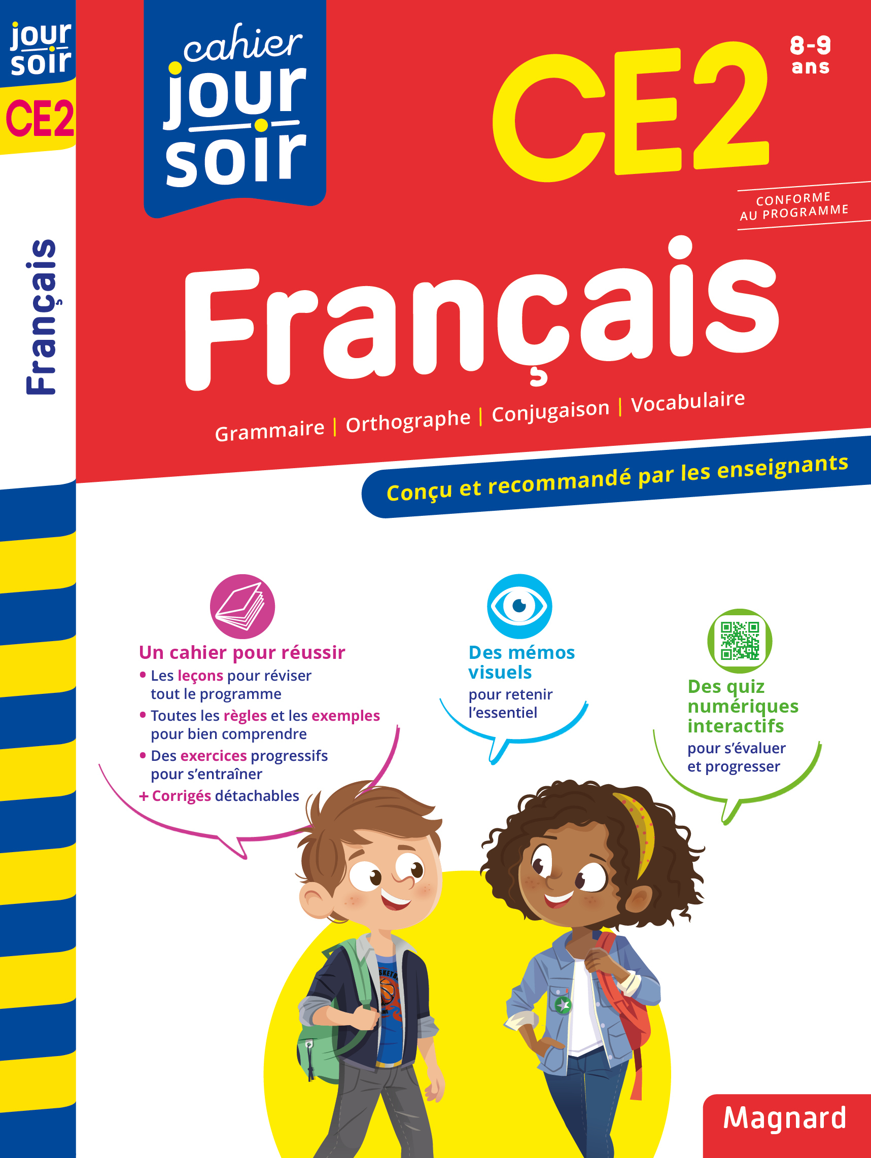 CAHIER JOUR SOIR 2023 : FRANCAIS CE2 - CONCU ET RECOMMANDE PAR LES ENSEIGNANTS