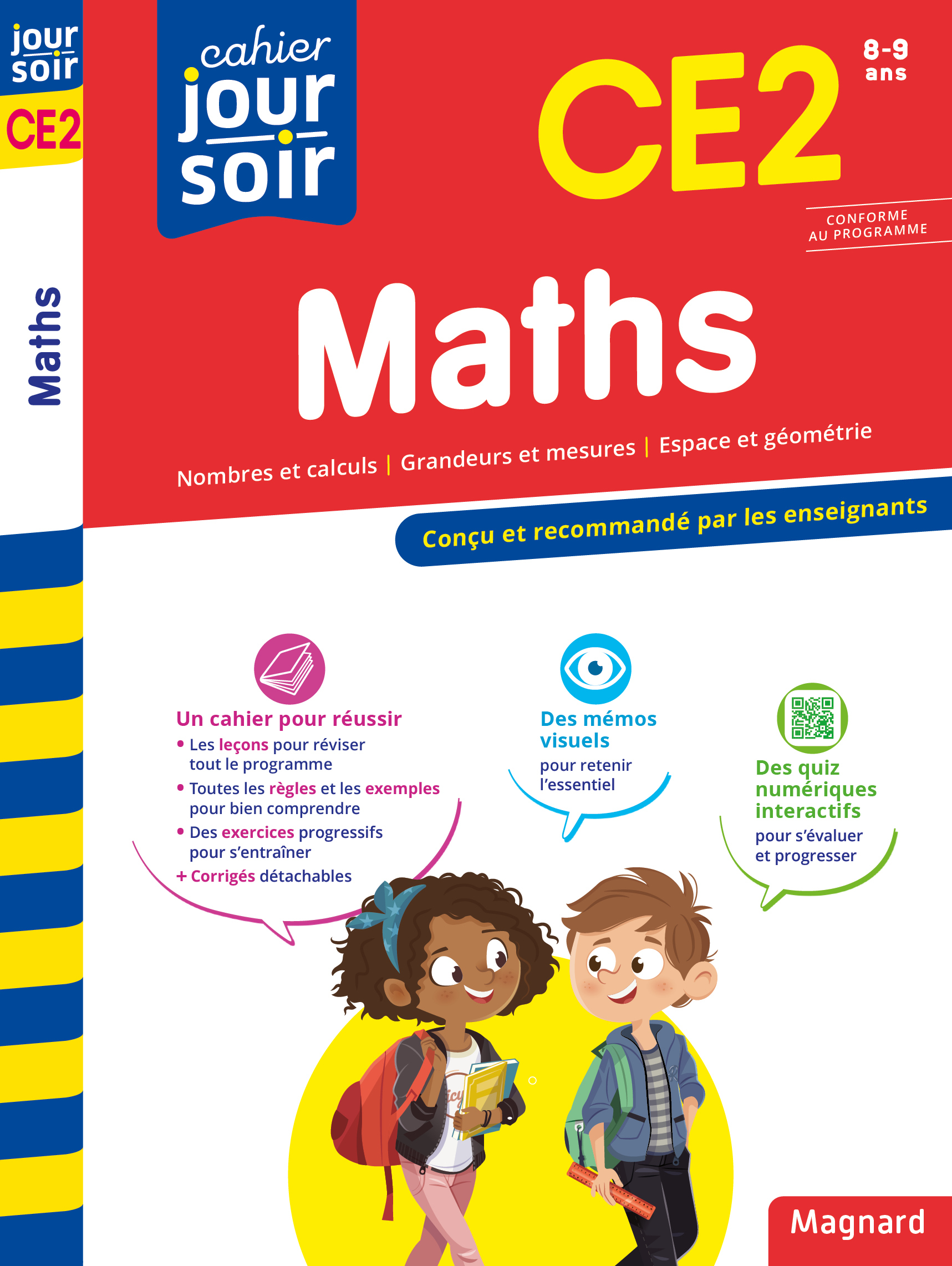 CAHIER JOUR SOIR 2023 : MATHS CE2 - CONCU ET RECOMMANDE PAR LES ENSEIGNANTS