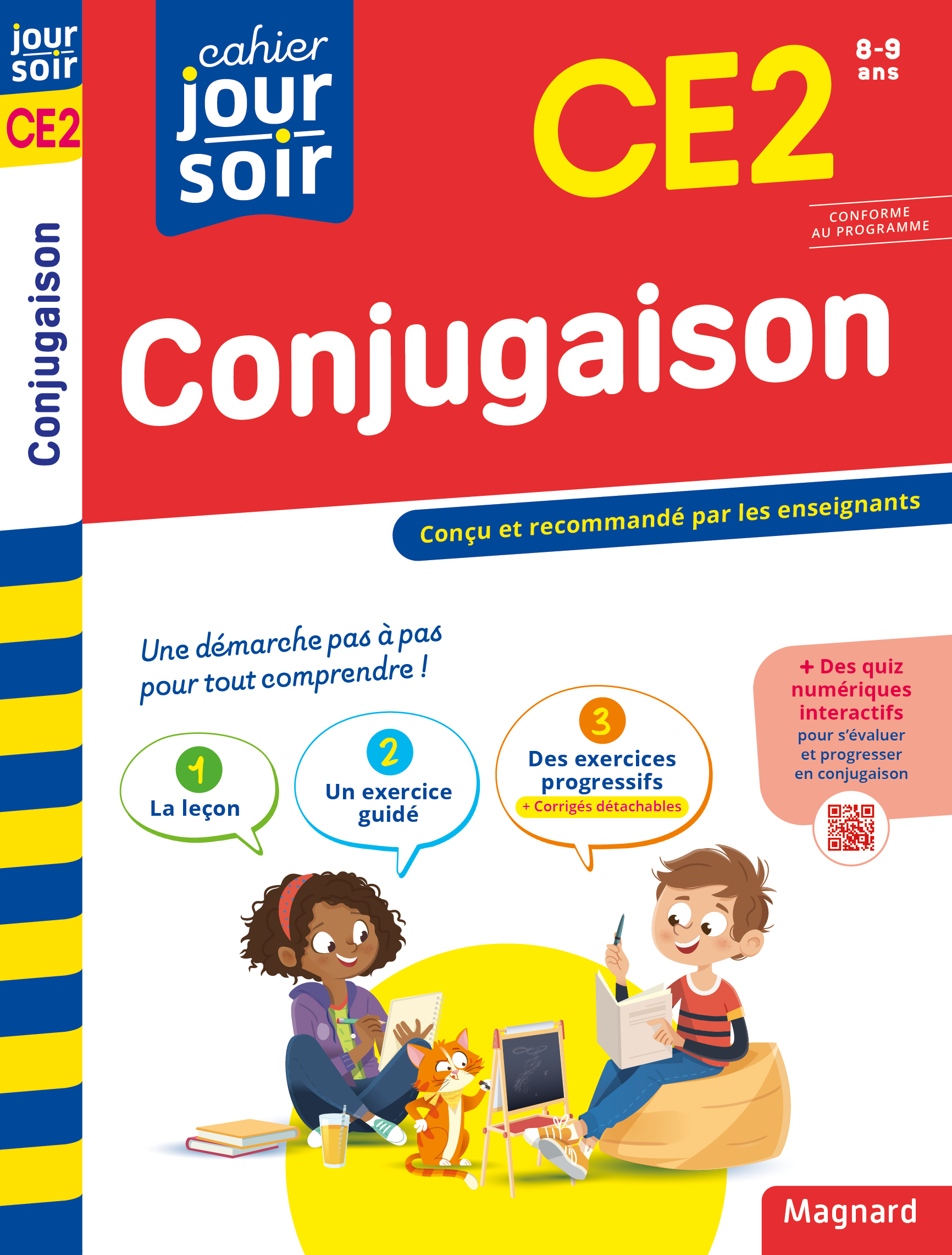 CAHIER JOUR SOIR 2023 : CONJUGAISON CE2 - CONCU ET RECOMMANDE PAR LES ENSEIGNANTS