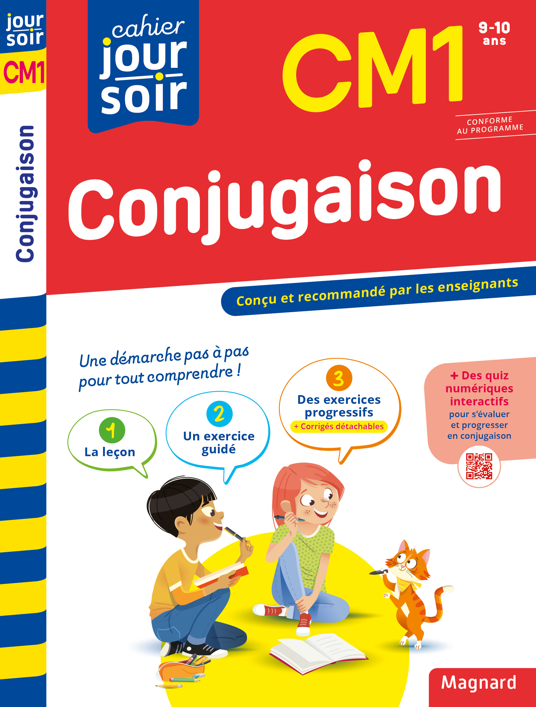 CAHIER JOUR SOIR 2023 : CONJUGAISON CM1 - CONCU ET RECOMMANDE PAR LES ENSEIGNANTS