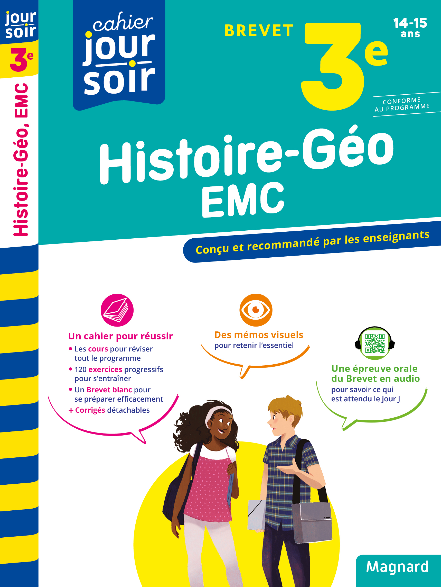 CAHIER JOUR SOIR 2023 : HISTOIRE GEOGRAPHIE EMC 3E BREVET - CONCU ET RECOMMANDE PAR LES ENSEIGNANTS