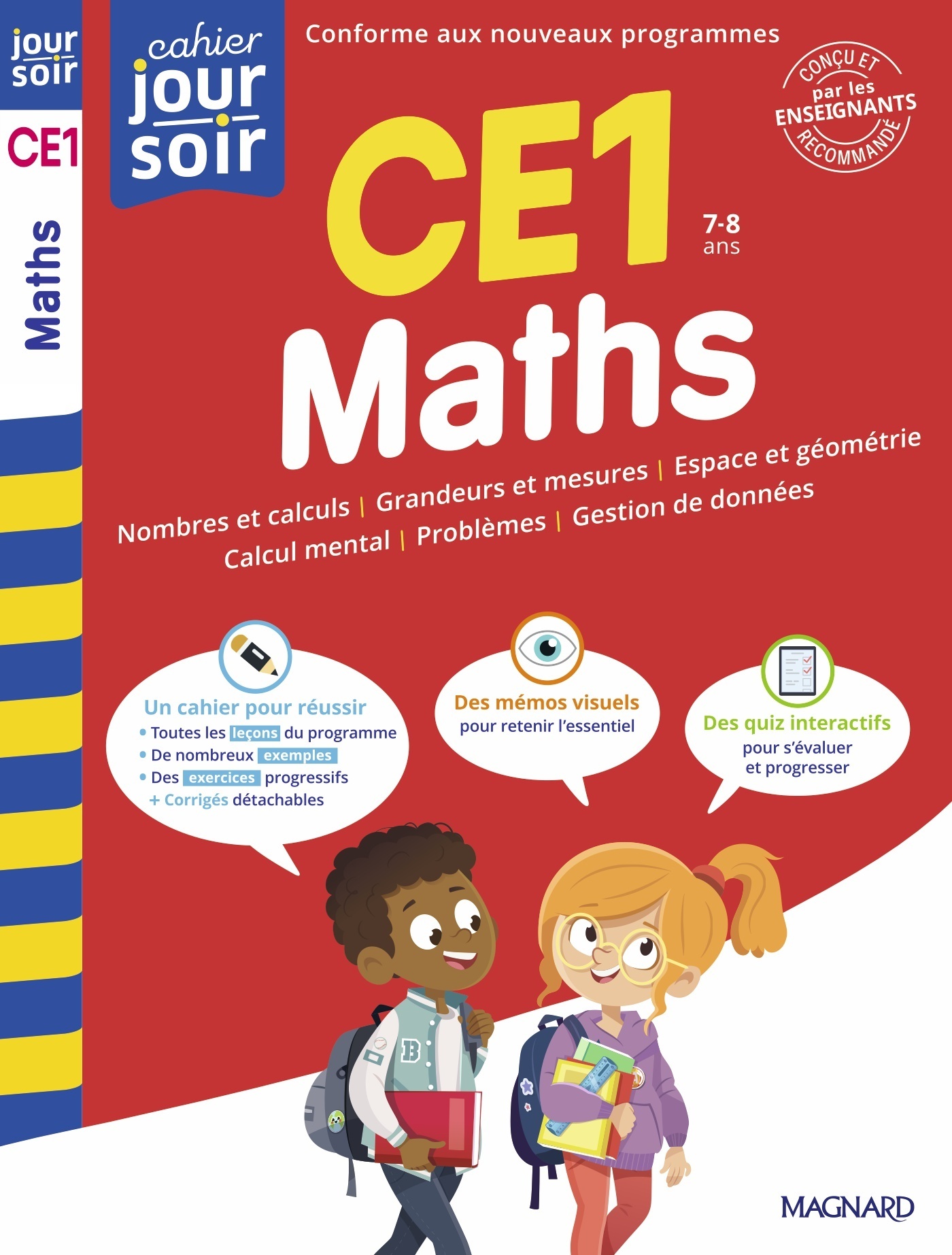 MATHS CE1 - CAHIER JOUR SOIR - CONCU ET RECOMMANDE PAR LES ENSEIGNANTS