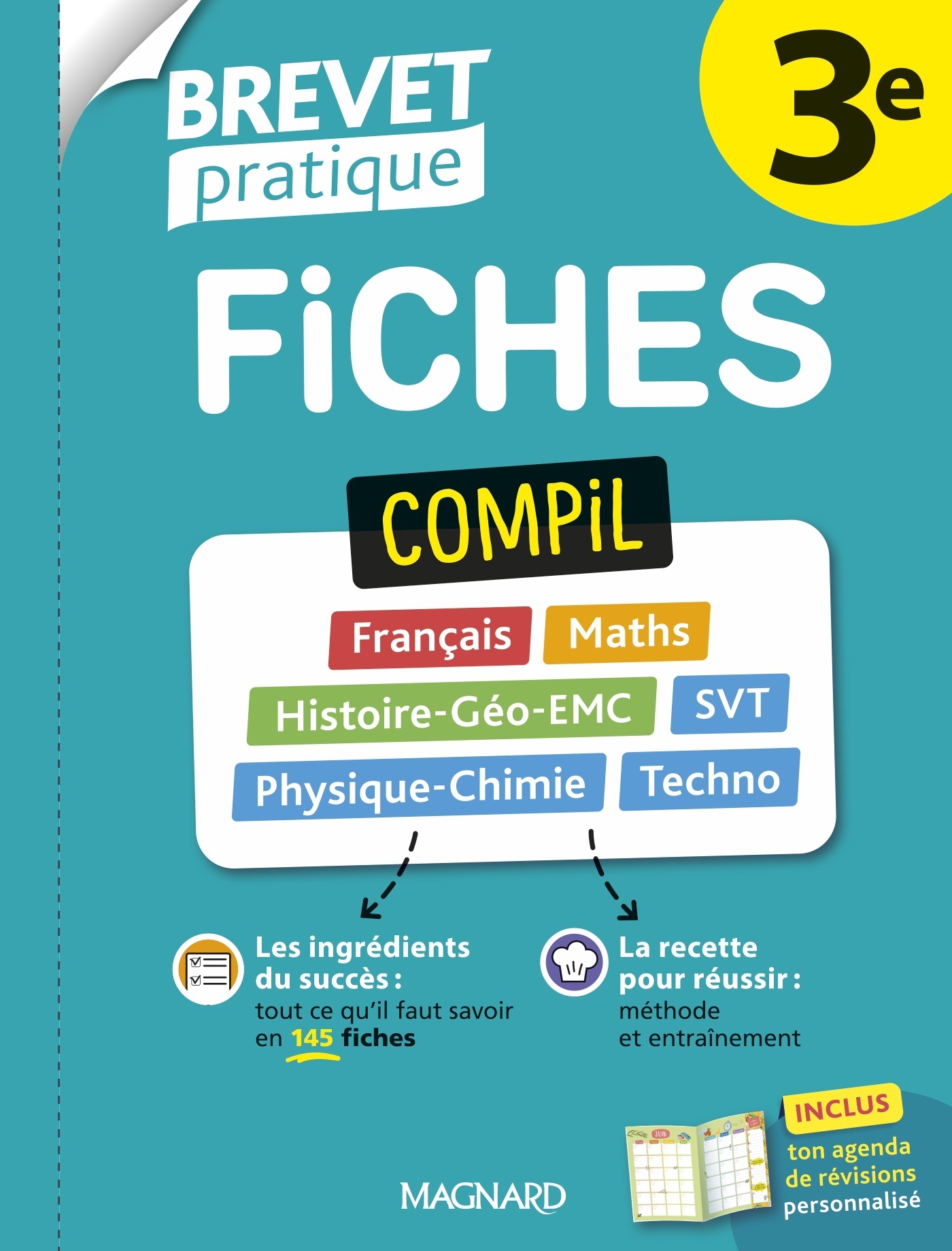 BREVET PRATIQUE 2026 - COMPIL DE FICHES 3E EXAMEN 3E - 145 FICHES DETACHABLES POUR REUSSIR L´EPREUVE