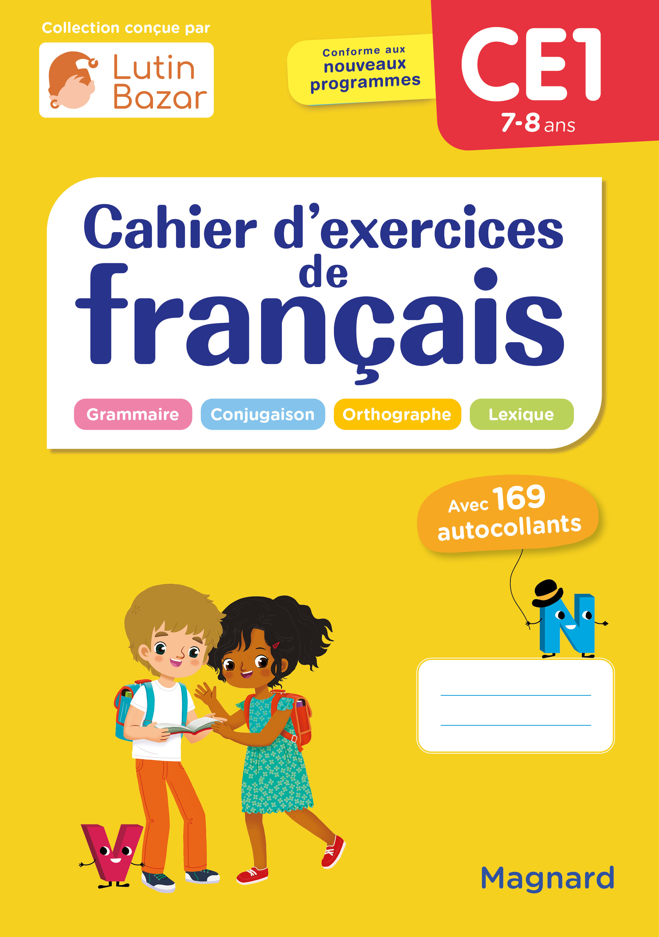 CAHIER D´EXERCICES DE FRANCAIS CE1 - UN CAHIER CONCU PAR LUTIN BAZAR