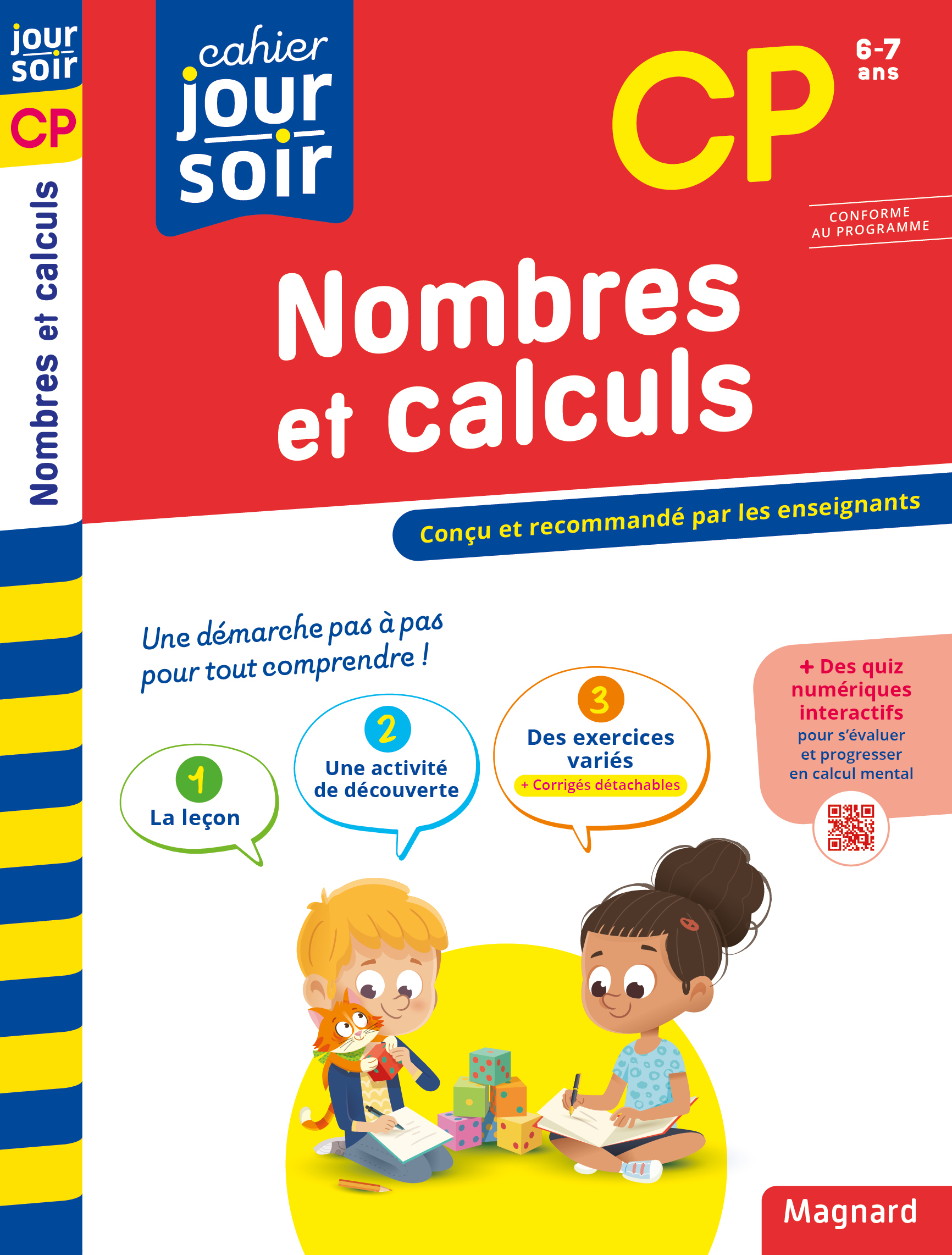 CAHIER JOUR SOIR 2023 : NOMBRES ET CALCULS CP - CONCU ET RECOMMANDE PAR LES ENSEIGNANTS