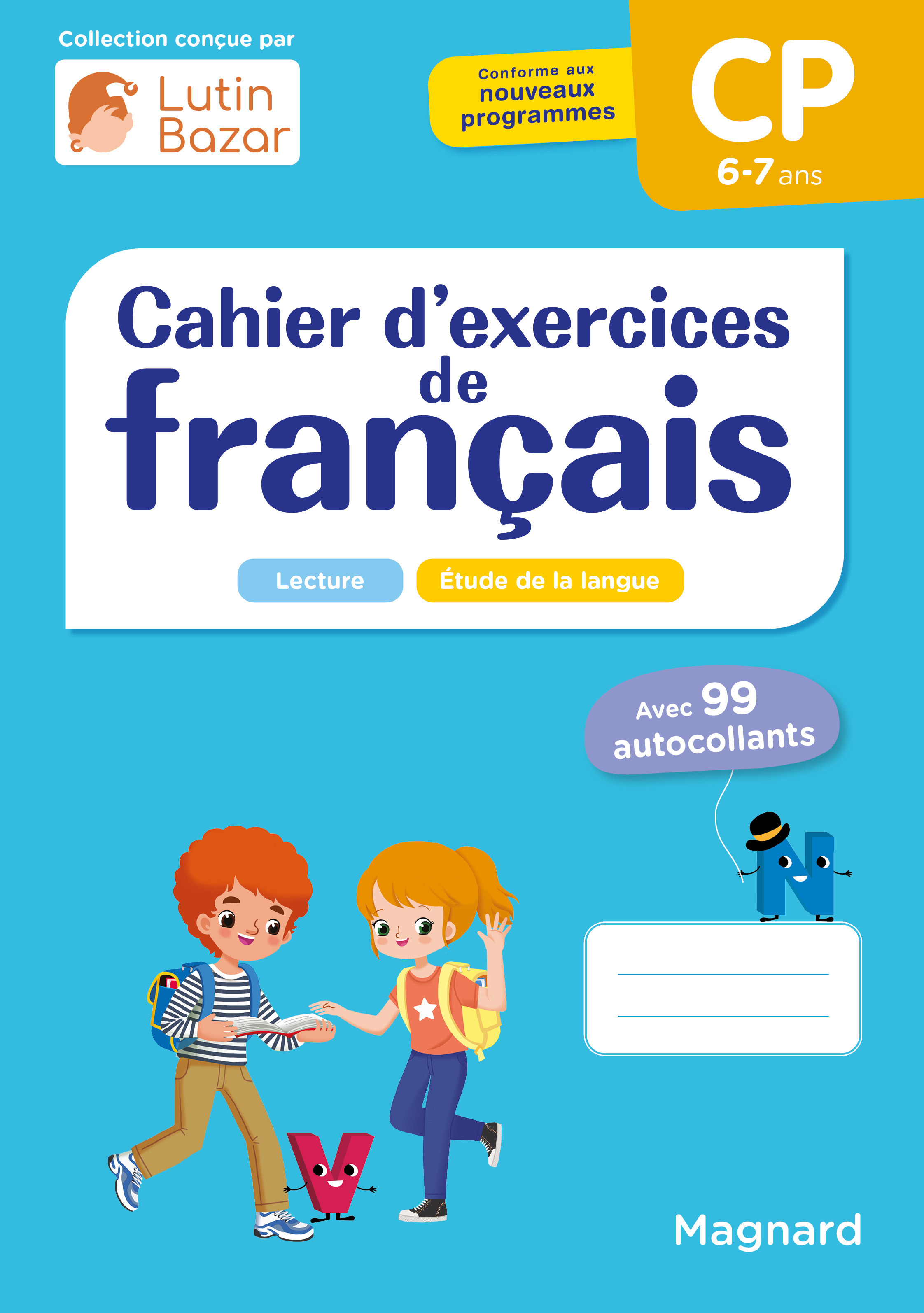 CAHIER D´EXERCICES DE FRANCAIS CP - UN CAHIER CONCU PAR LUTIN BAZAR