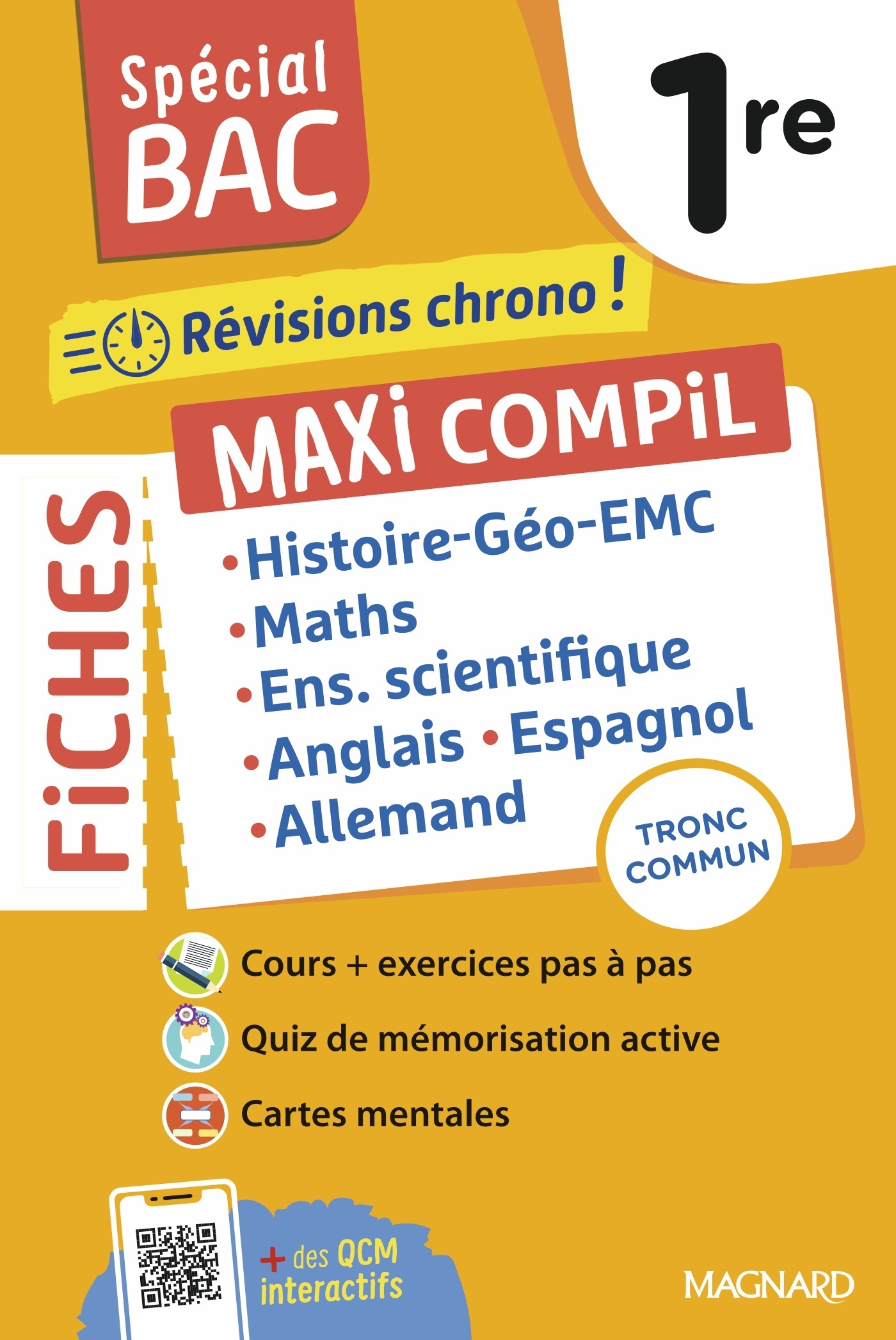 SPECIAL BAC 2026 - MAXI COMPIL DE FICHES TRONC COMMUN 1RE - TOUT LE PROGRAMME EN 230 FICHES : COURS