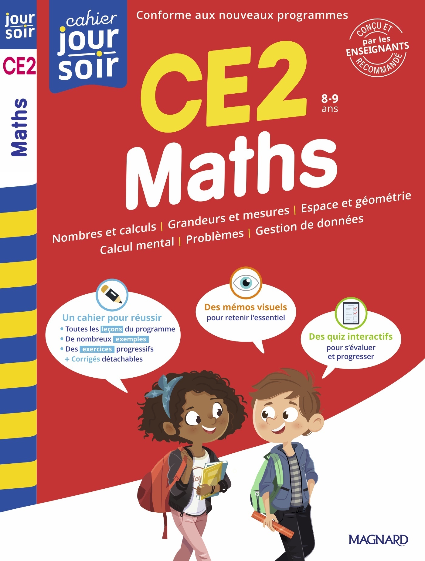 MATHS CE2 - CAHIER JOUR SOIR 2025 - CONCU ET RECOMMANDE PAR LES ENSEIGNANTS