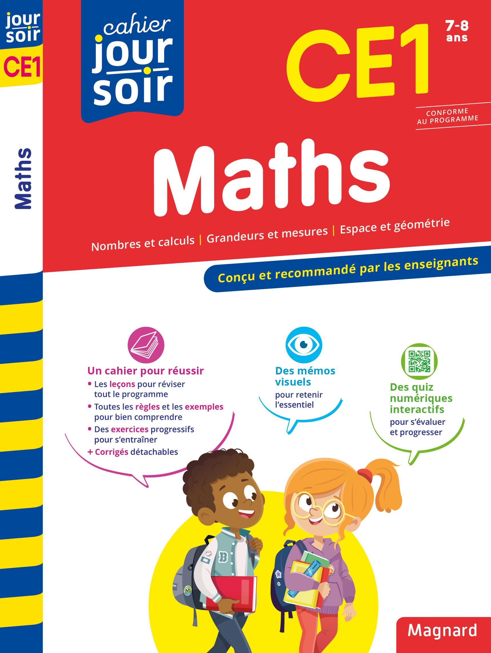 CAHIER JOUR SOIR 2023 : MATHS CE1 - CONCU ET RECOMMANDE PAR LES ENSEIGNANTS