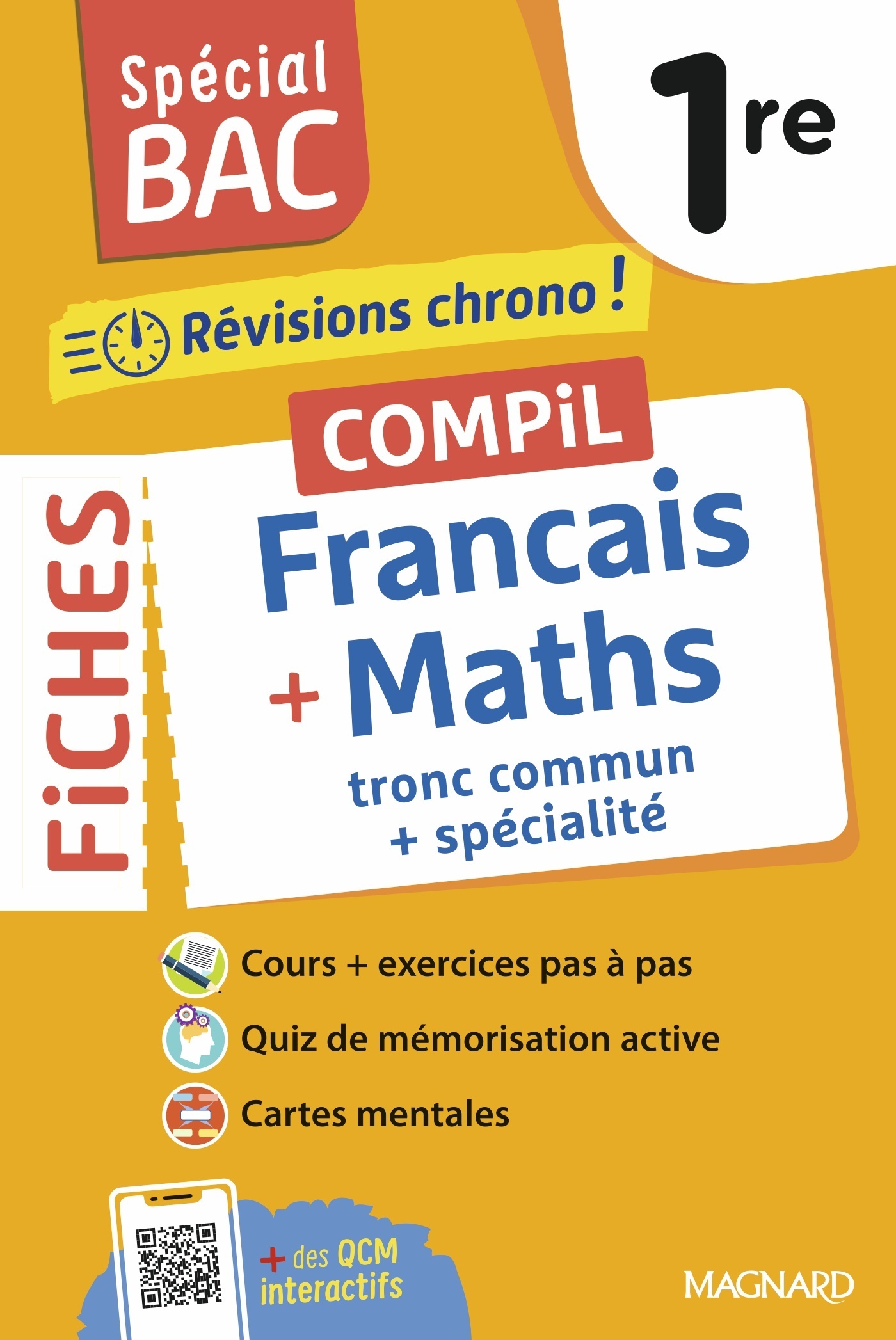 SPECIAL BAC 2026 - COMPIL DE FICHES FRANCAIS - MATHS TRONC COMMUN + SPECIALITE 1RE - 145 FICHES POUR