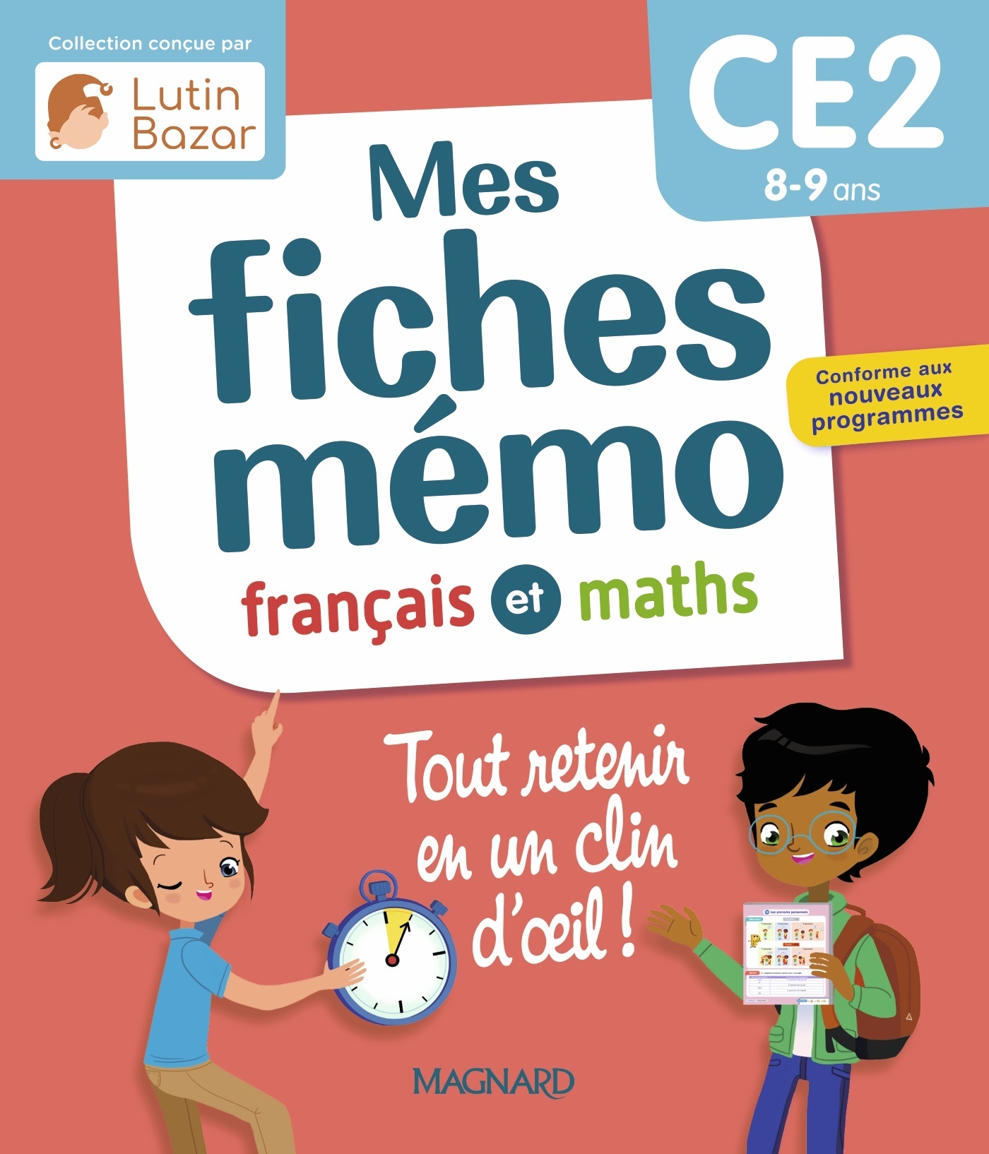 MES FICHES MEMO FRANCAIS ET MATHS CE2 - UNE COLLECTION CONCUE PAR LUTIN BAZAR - TOUT RETENIR EN UN C