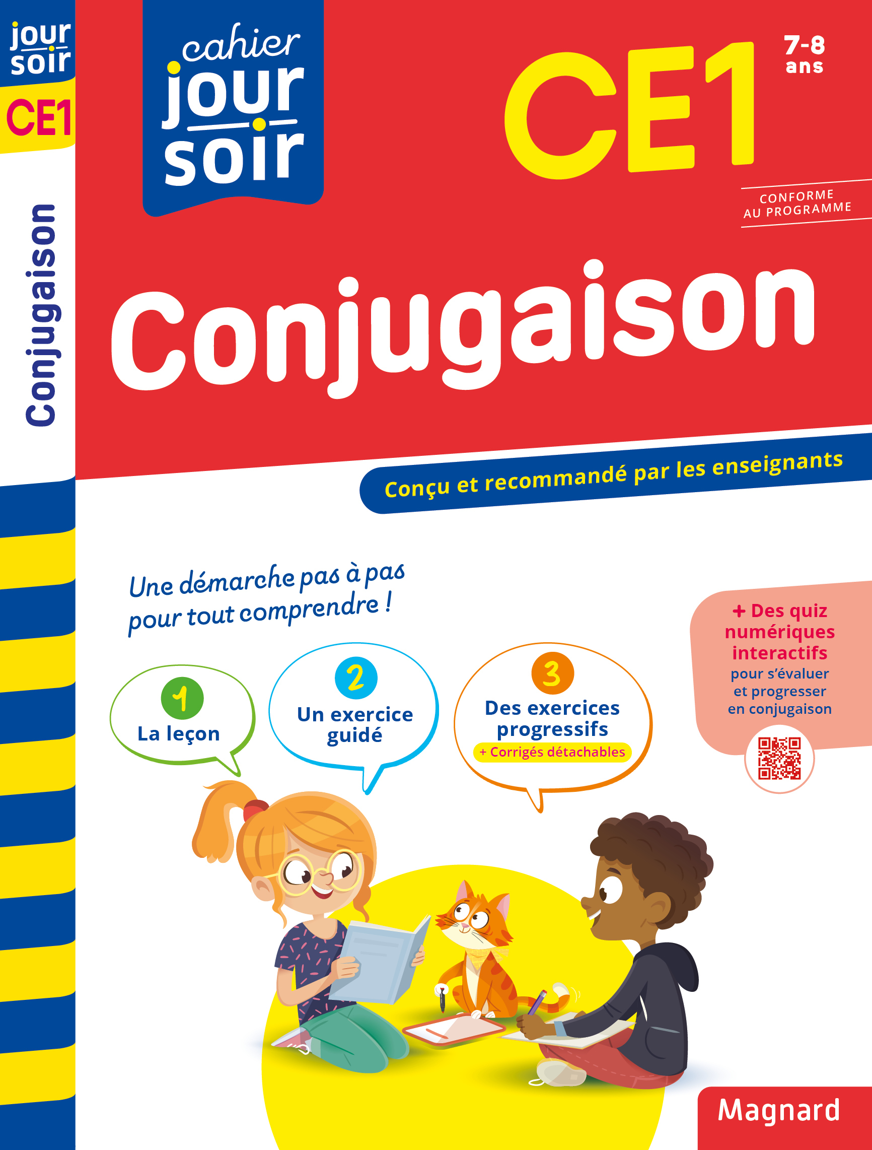 CAHIER JOUR SOIR 2023 : CONJUGAISON CE1 - CONCU ET RECOMMANDE PAR LES ENSEIGNANTS