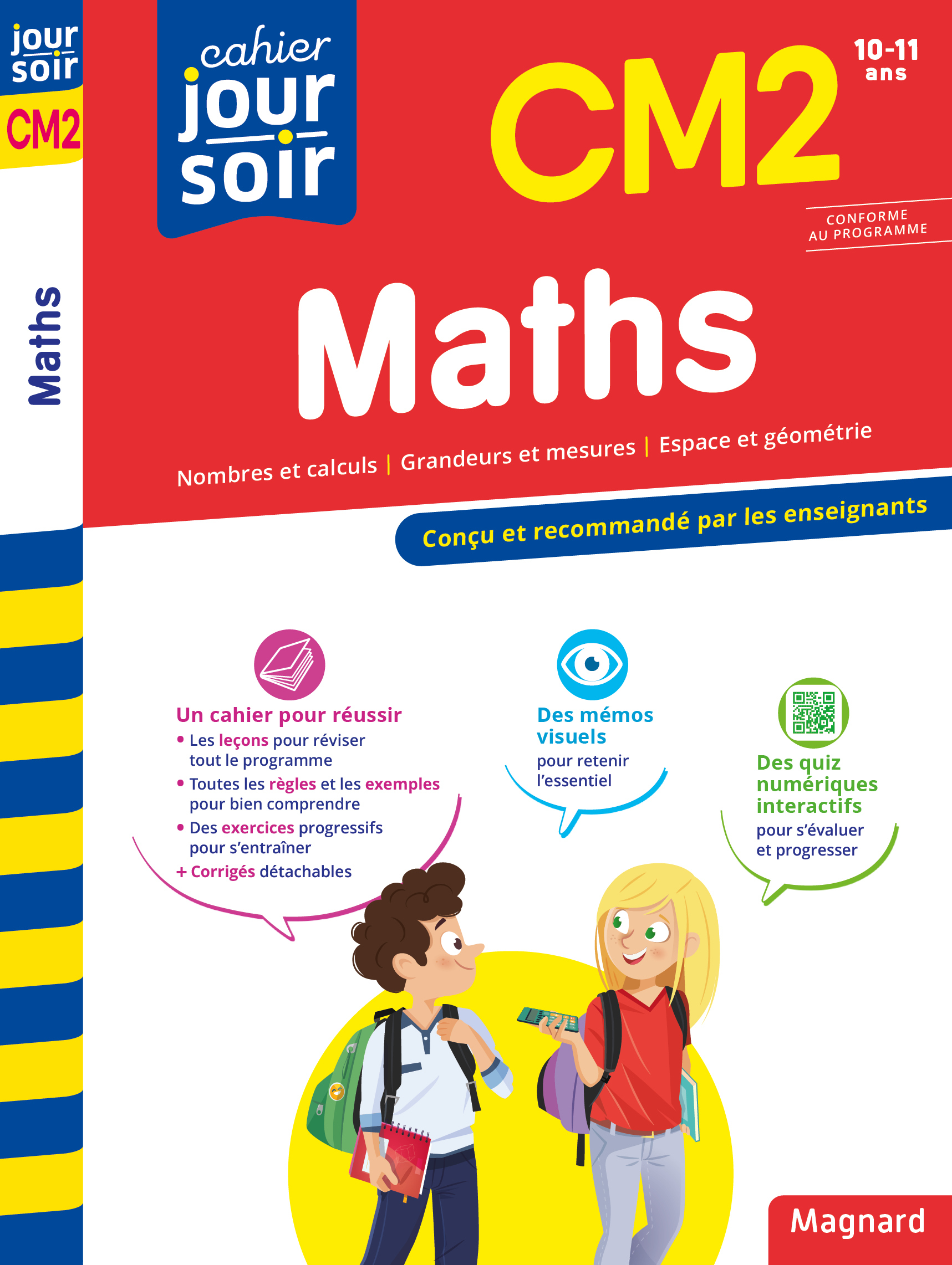 CAHIER JOUR SOIR 2023 : MATHS CM2 - CONCU ET RECOMMANDE PAR LES ENSEIGNANTS
