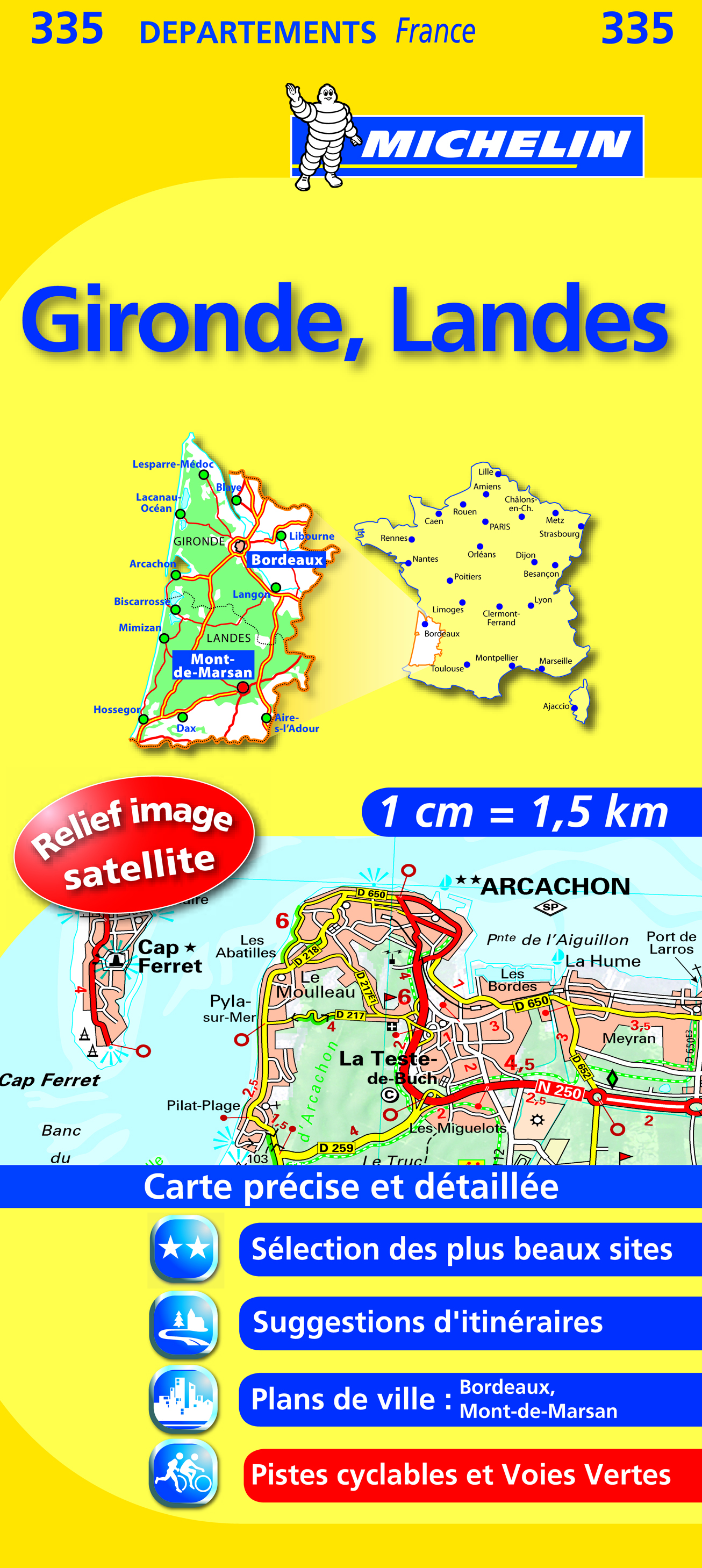 CARTE ROUTIERE 335 GIRONDE/LANDES