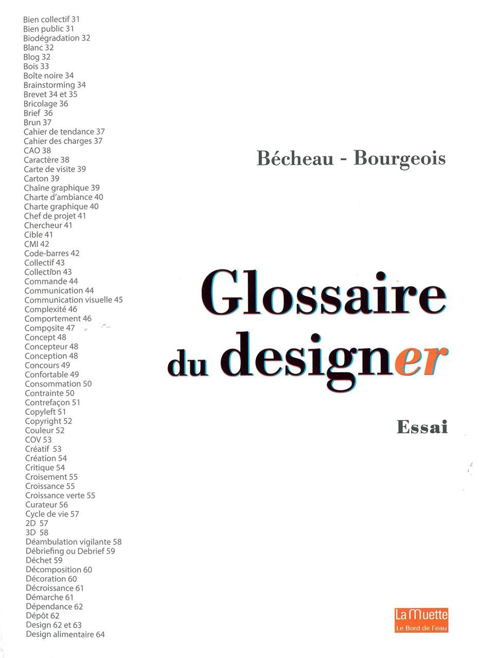 GLOSSAIRE DU DESIGNER