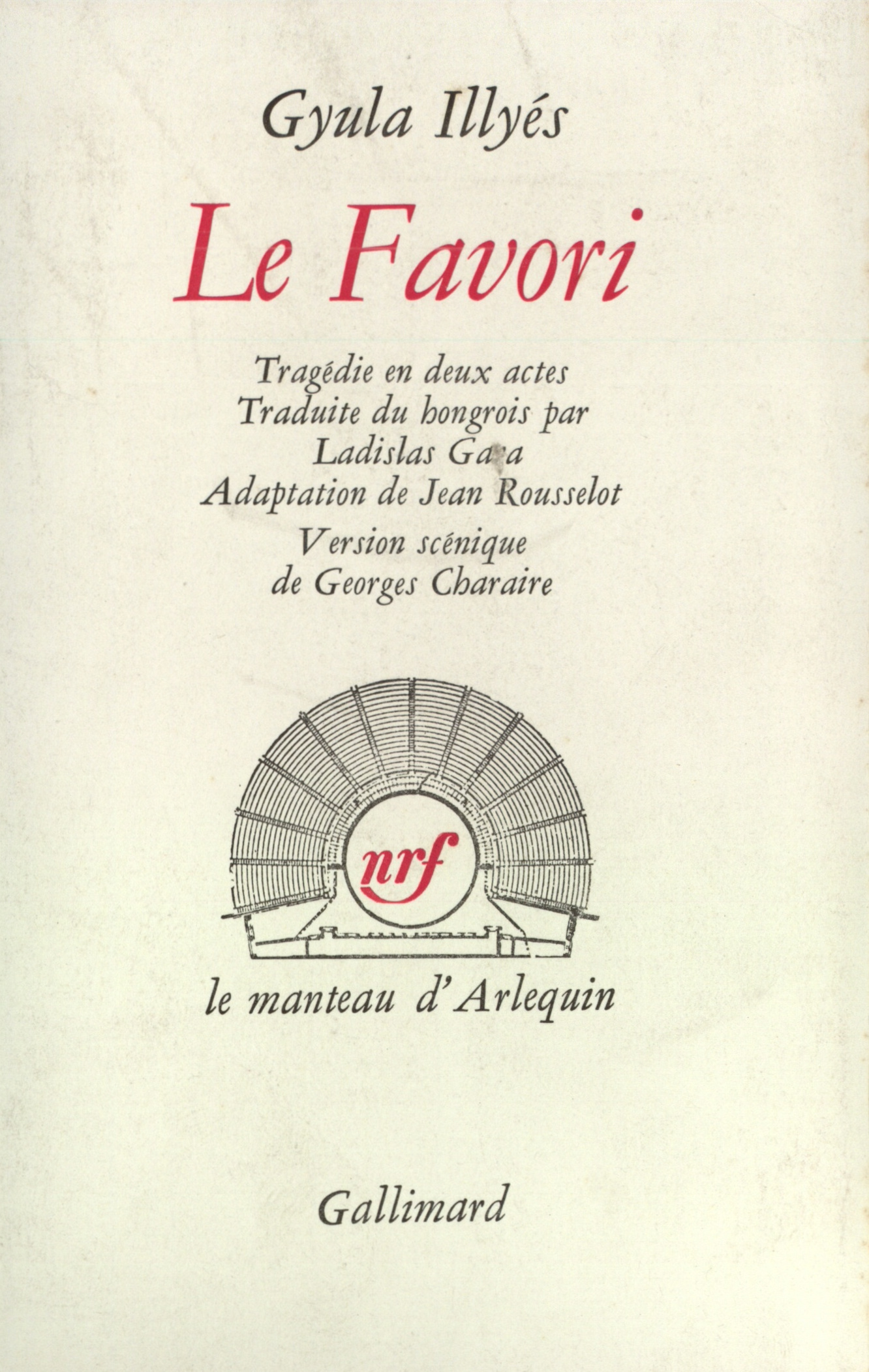 FAVORI(TRAGEDIE EN DEUX ACTES)