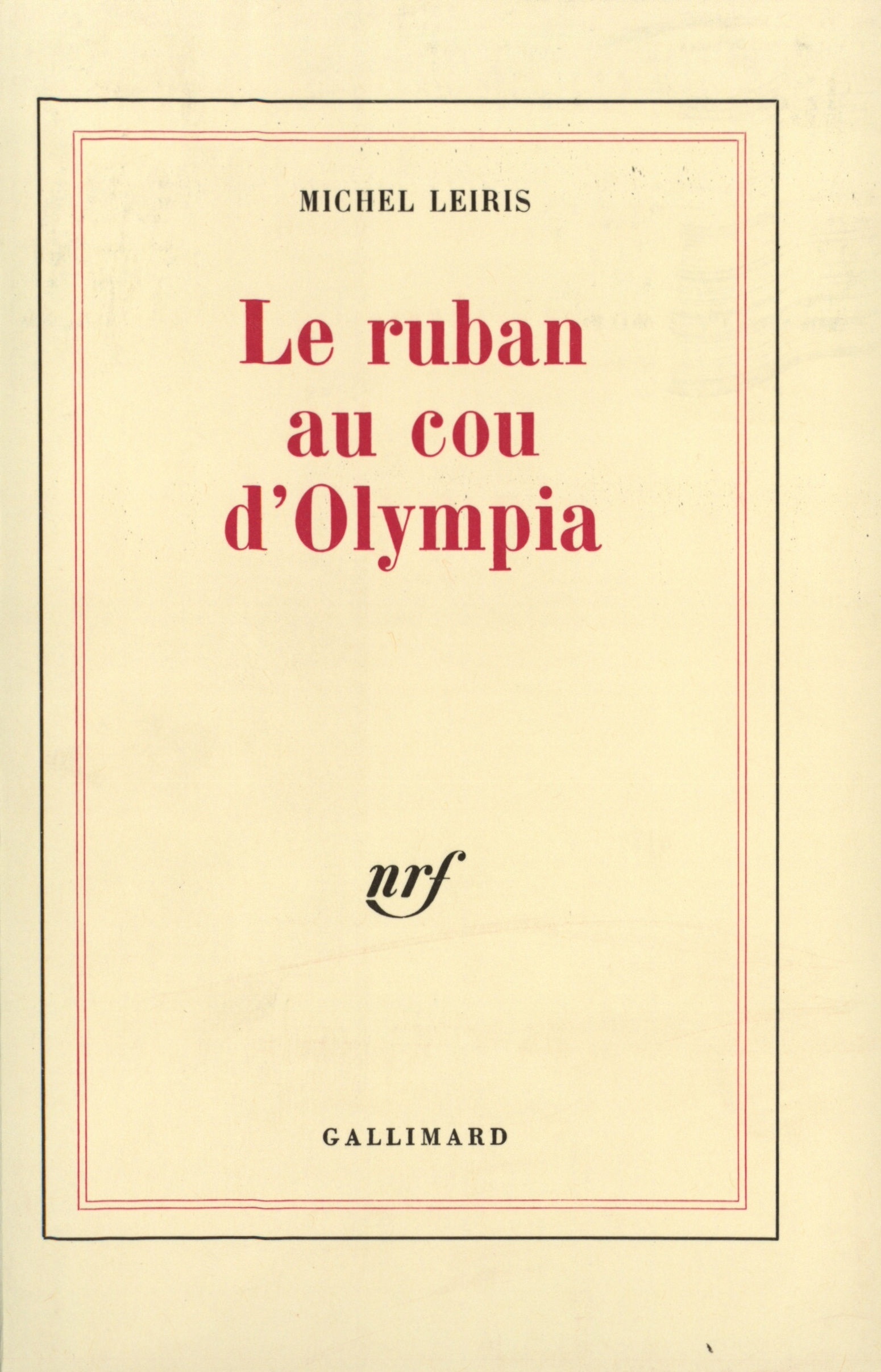 RUBAN AU COU D'OLYMPIA