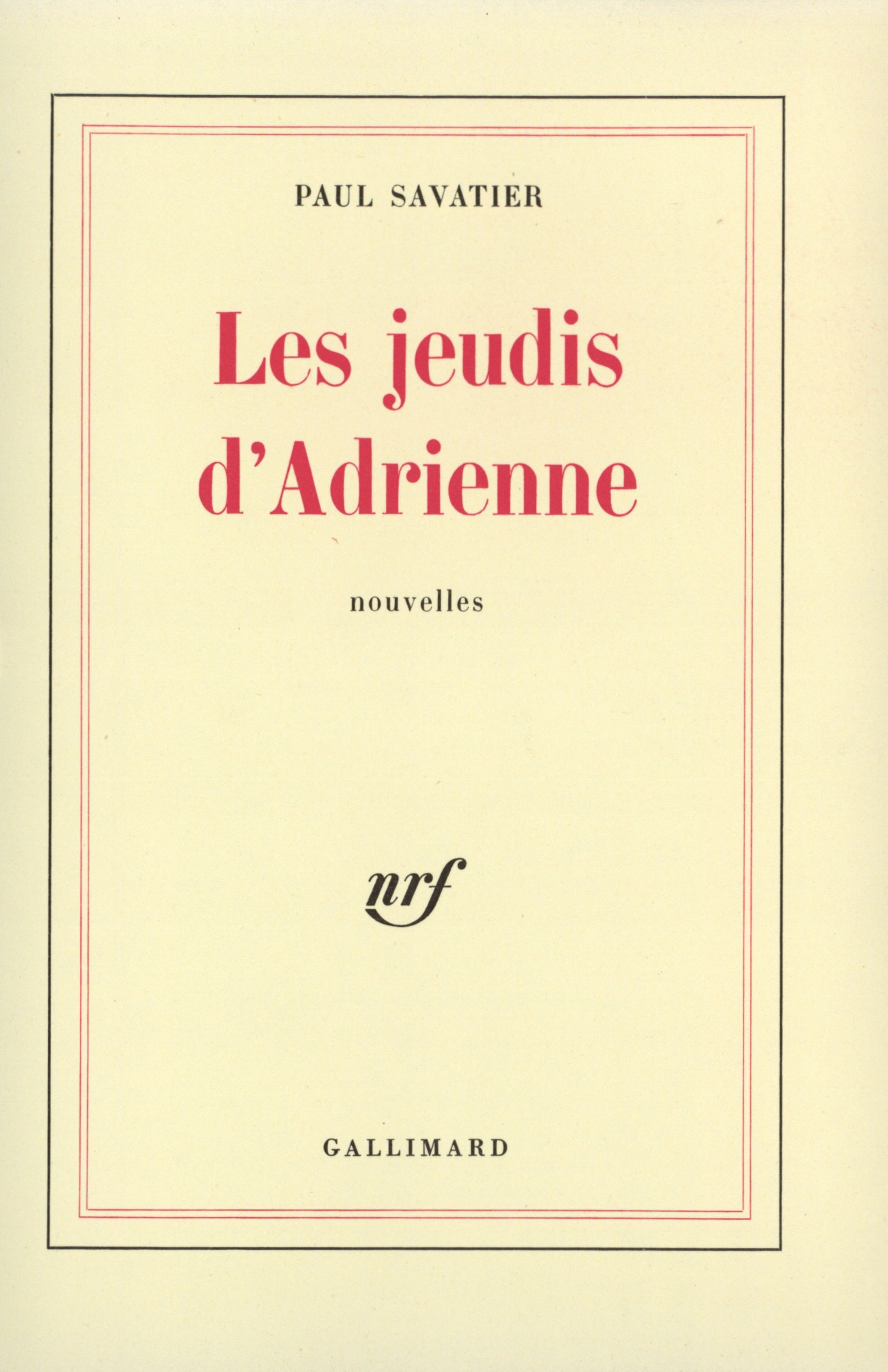 JEUDIS D'ADRIENNE