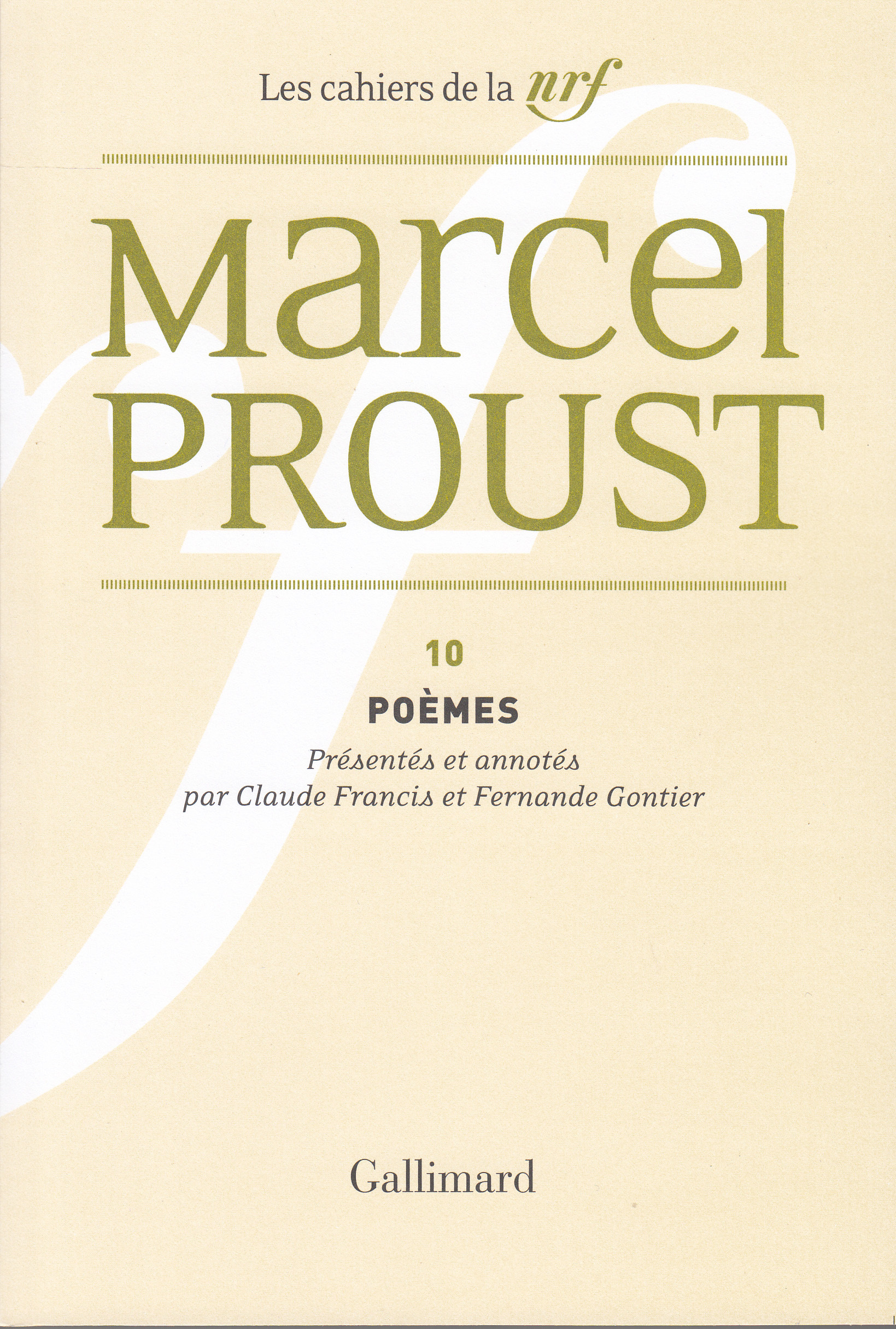 CAHIERS PROUST 10 - POEMES