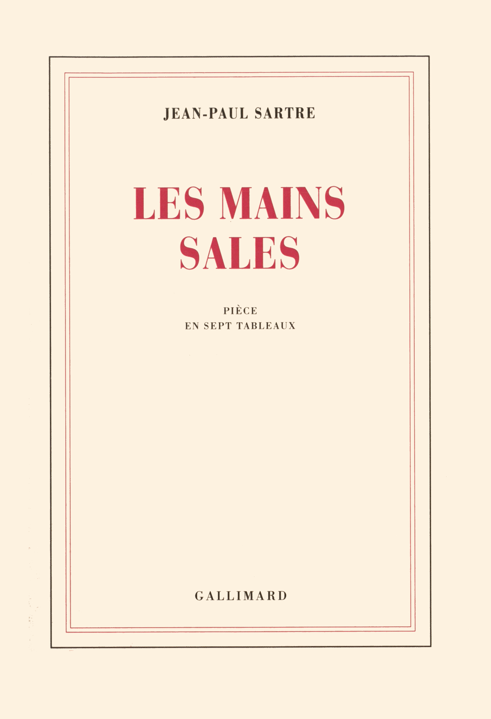 MAINS SALES(PIECE EN SEPT TABLEAUX)