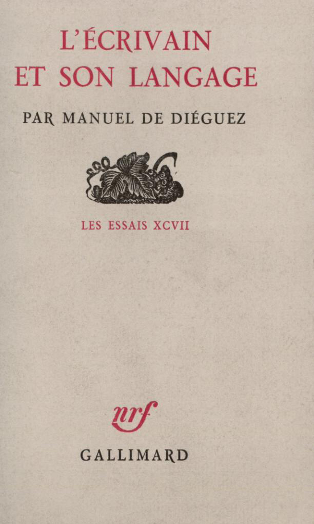 ECRIVAIN ET SON LANGAGE