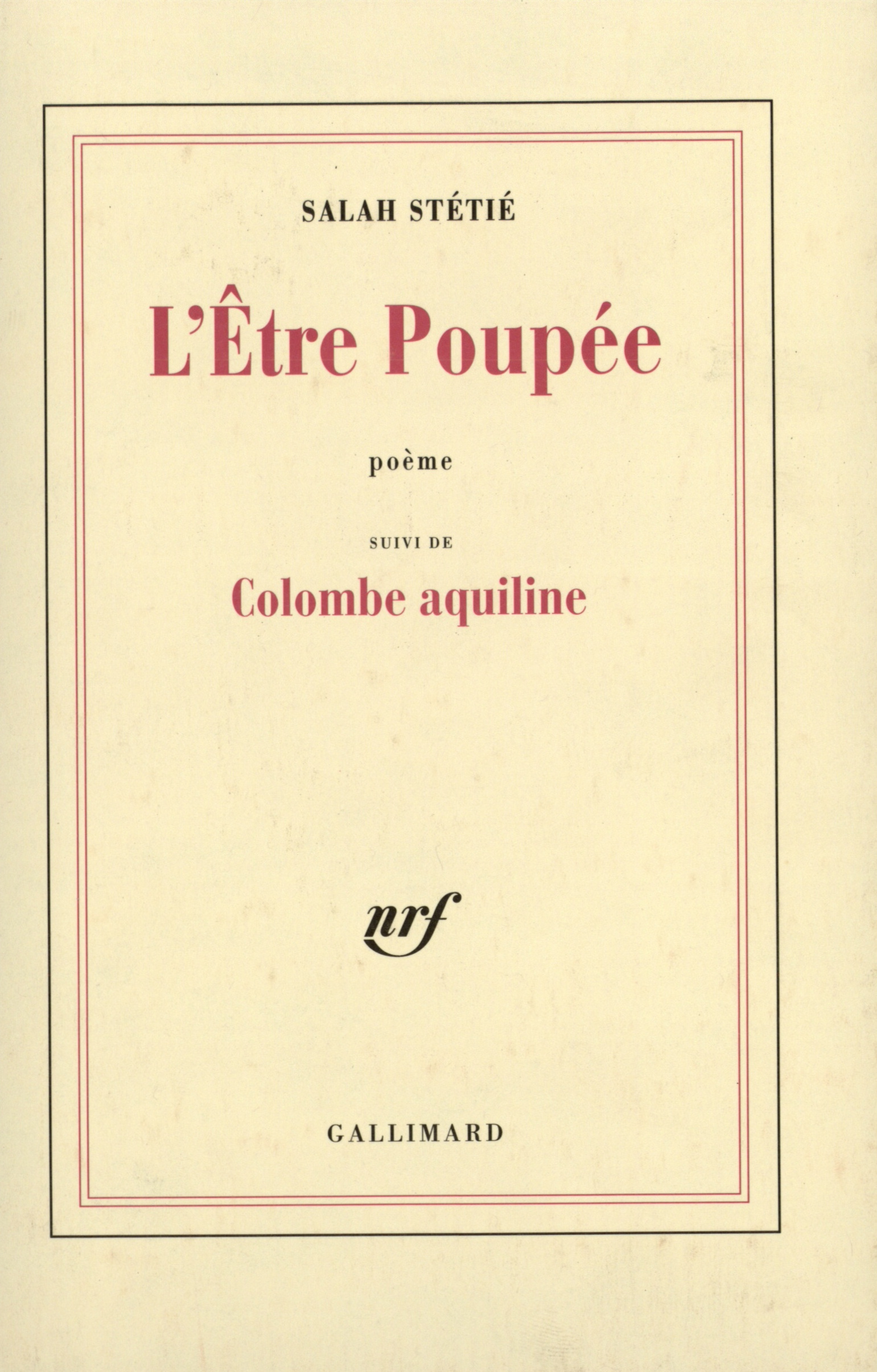 ETRE POUPEE/COLOMBE AQUILINE