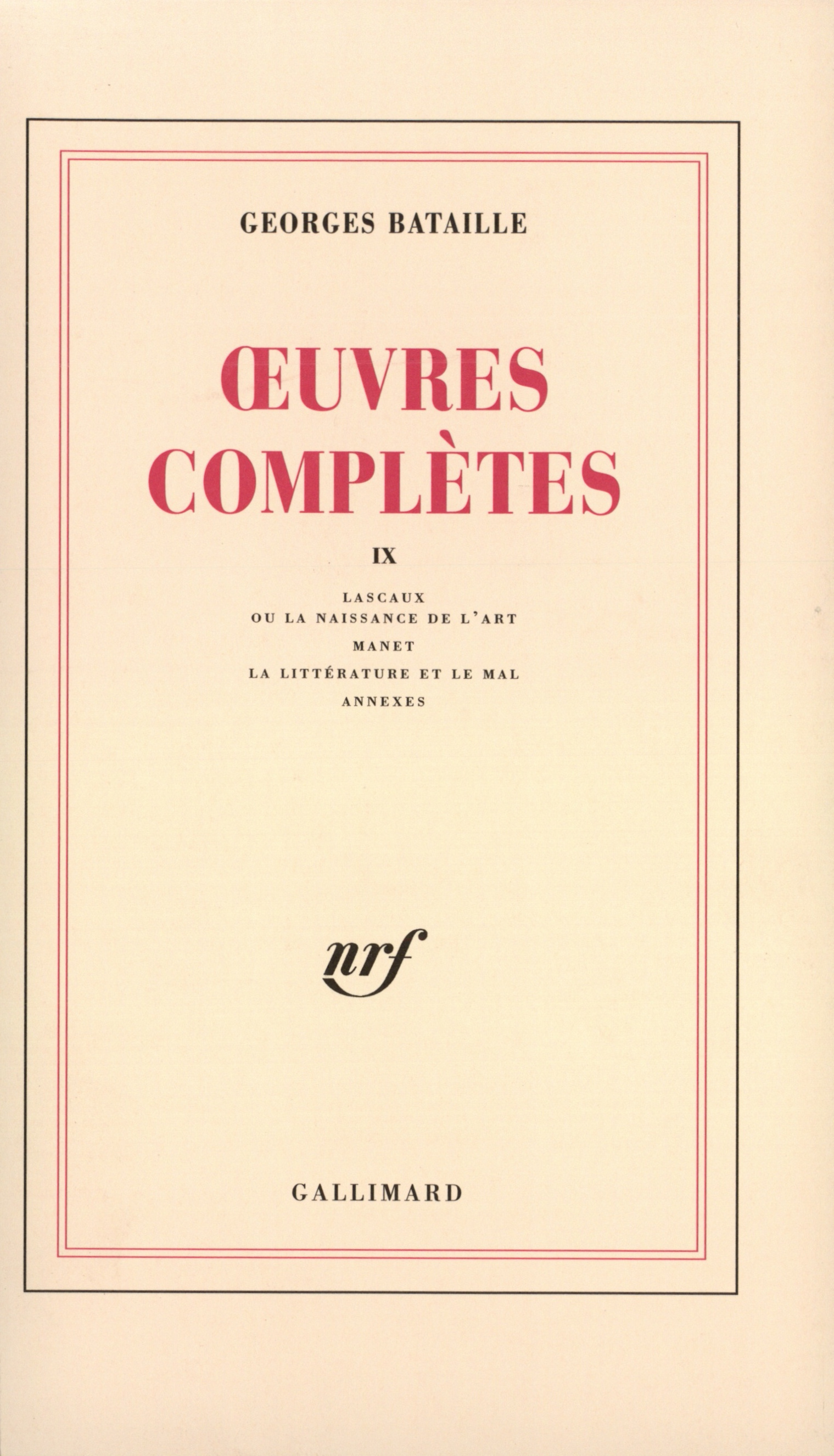 OEUVRES COMPLETES T9 - BATAILLE