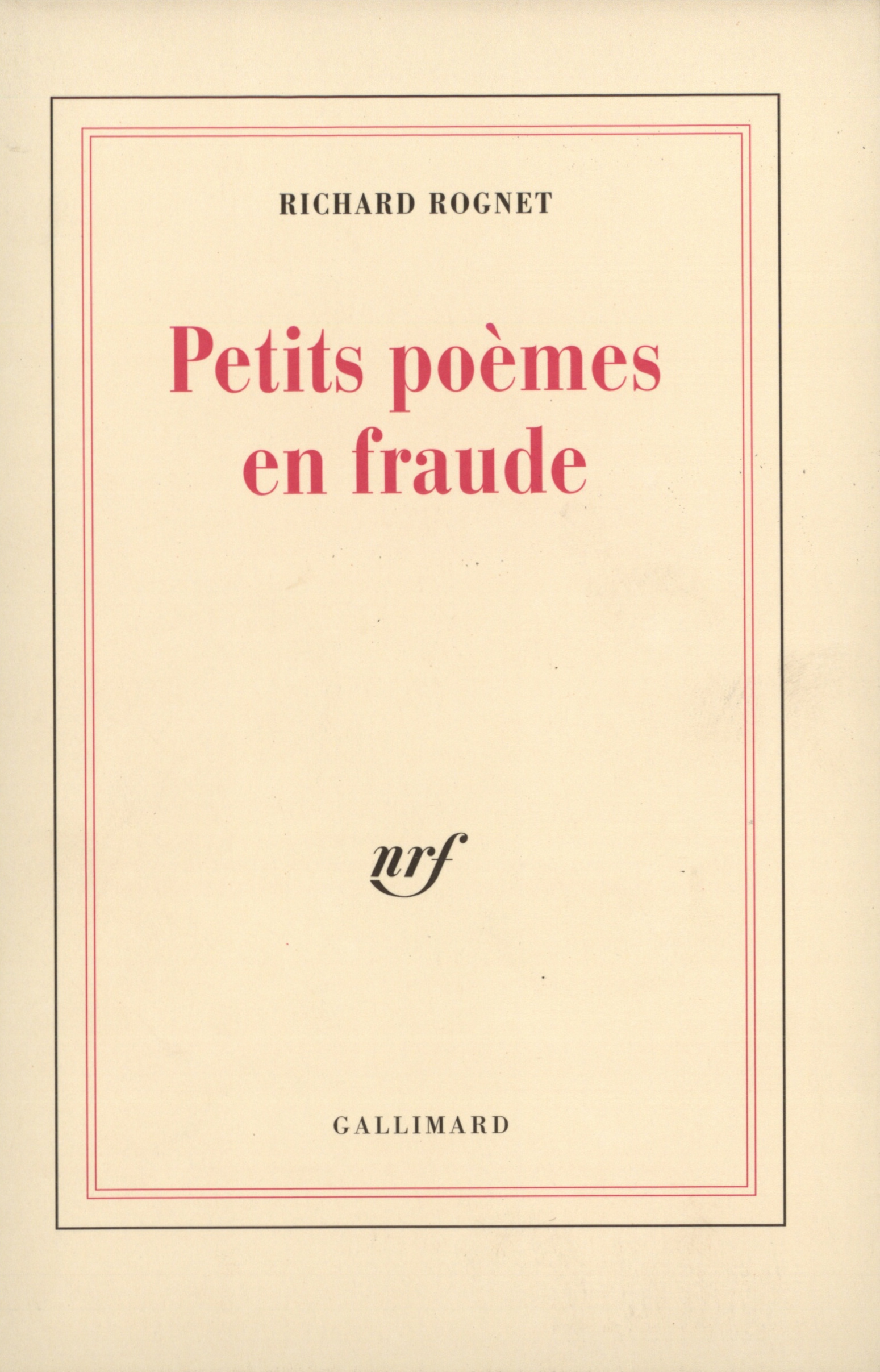 PETITS POEMES EN FRAUDE