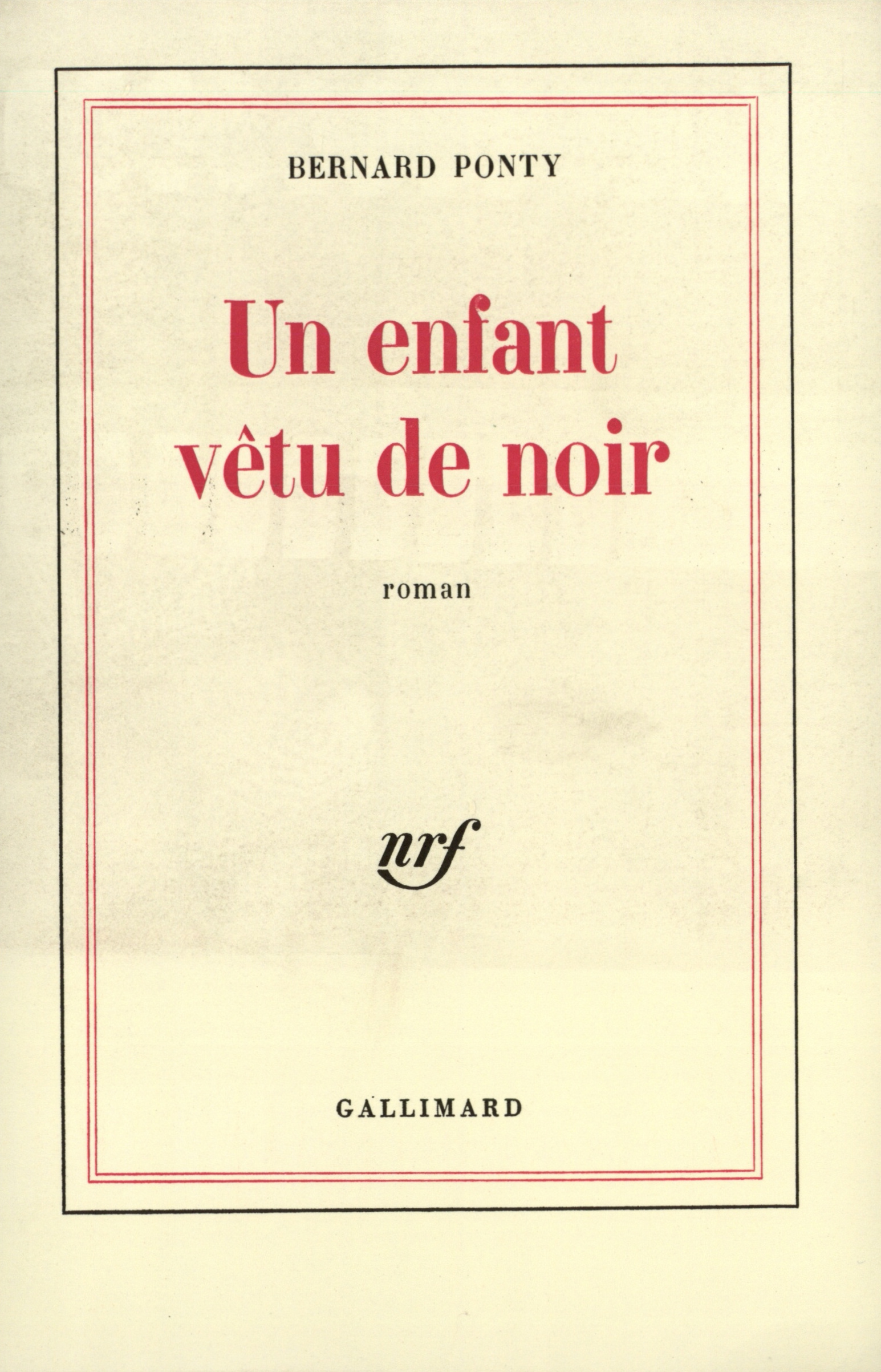 ENFANT VETU DE NOIR