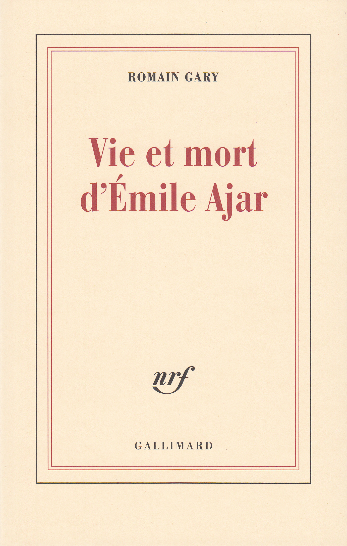 VIE ET MORT D'EMILE AJAR