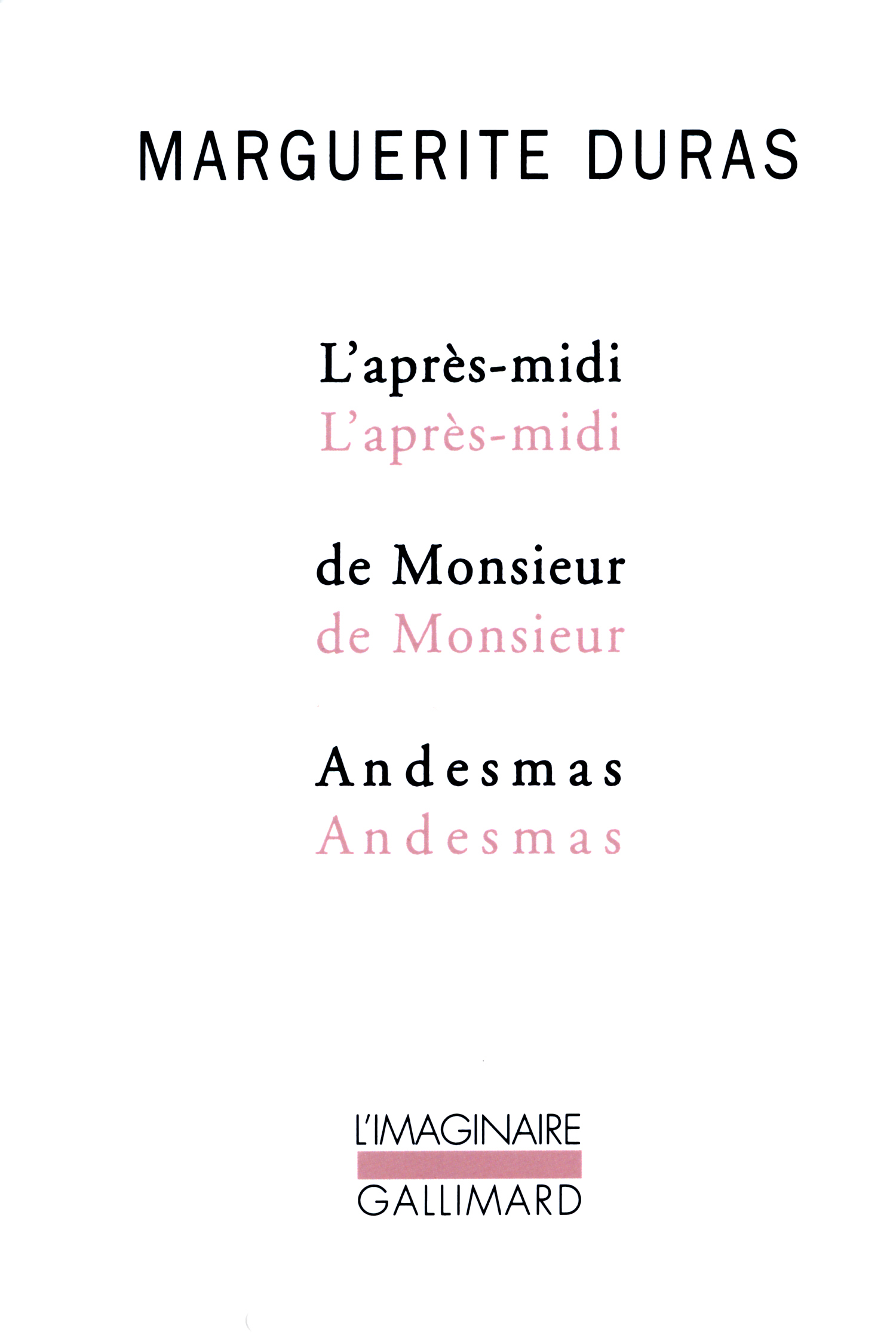 APRES-MIDI DE MONSIEUR ANDESMAS