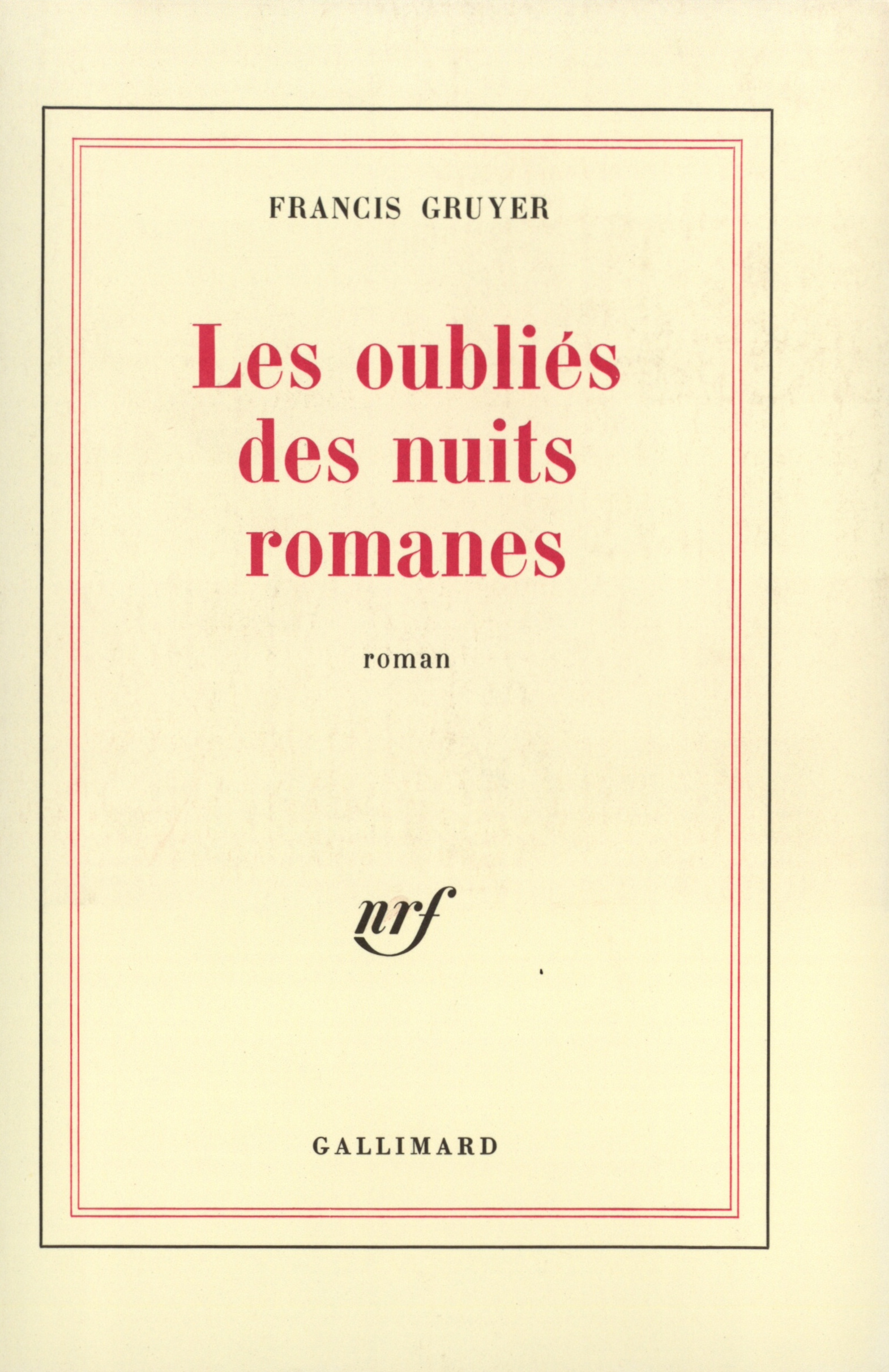 OUBLIES DES NUITS ROMANES